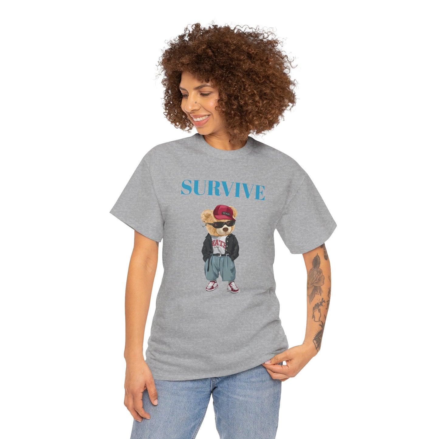 Princess Grace Survive Graphic Unisex Heavy Cotton Tee Trendy Streetwear Style