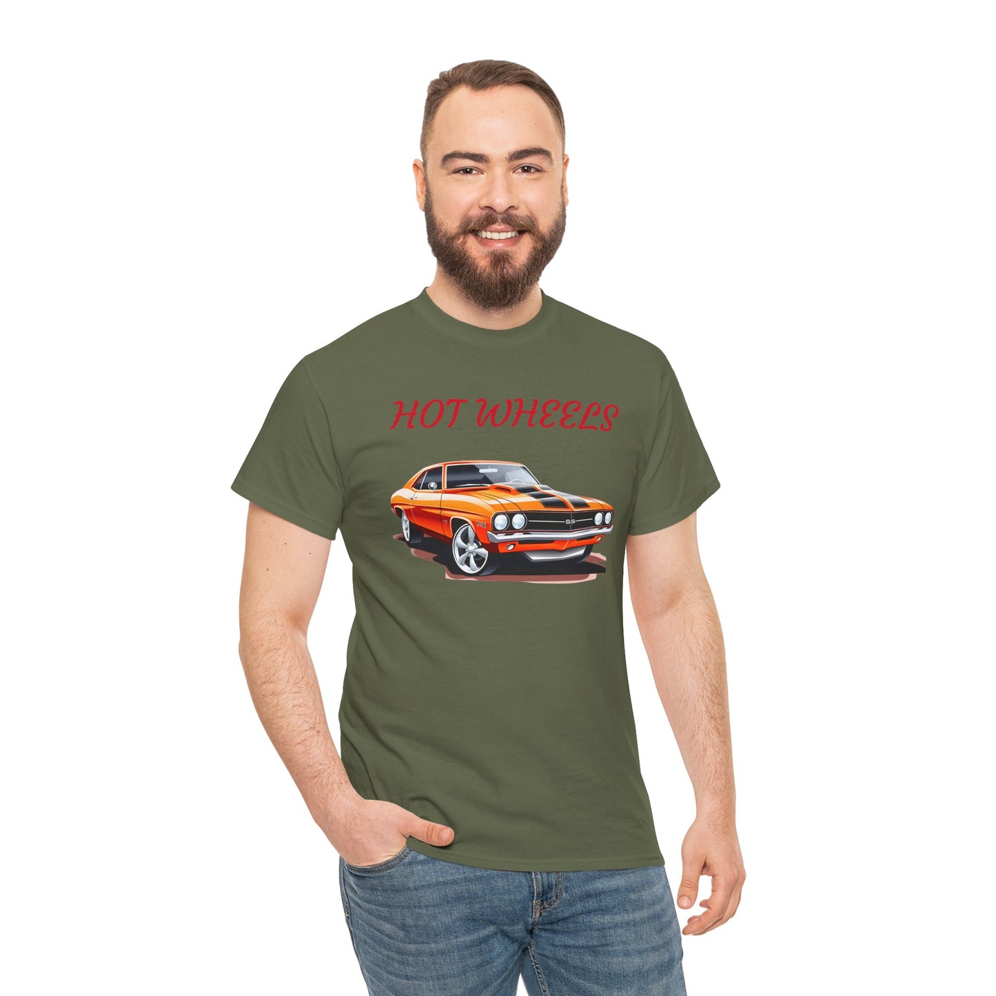 Princess Grace Retro Hot Wheels Unisex Heavy Cotton Tee Classic Car Graphic T-Shirt
