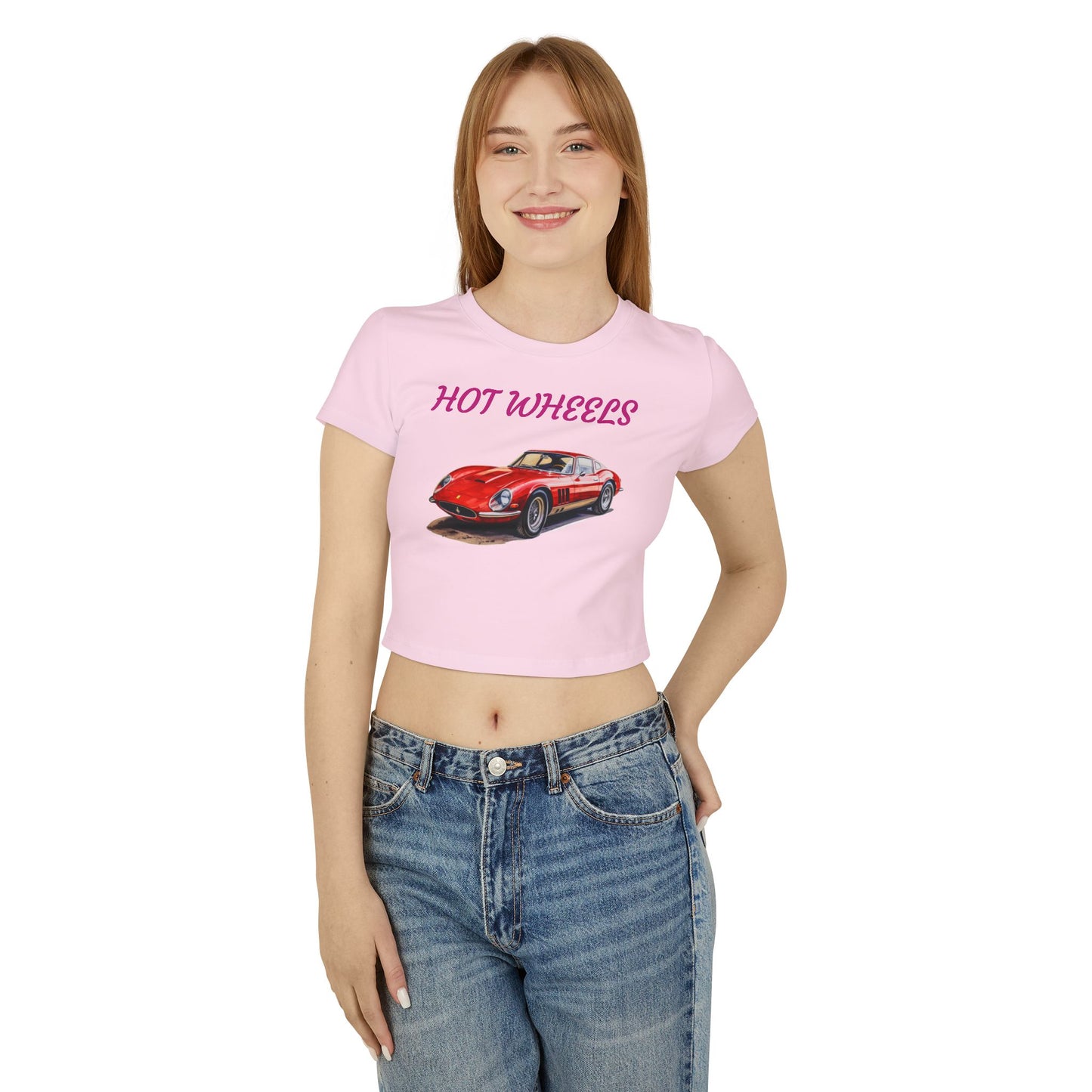 Princess Grace Hot Wheels Women's Baby Tee Retro Car Graphic T-Shirt