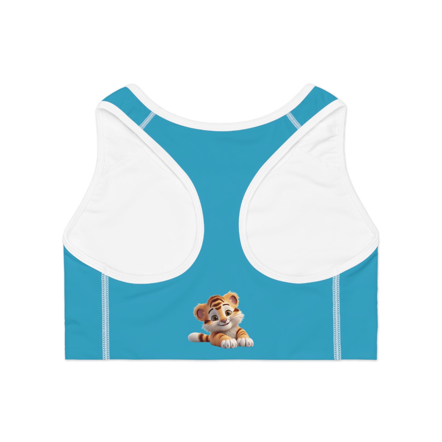 Princess Grace Cute Tiger Graphic Sports Bra for Active Lifestyle