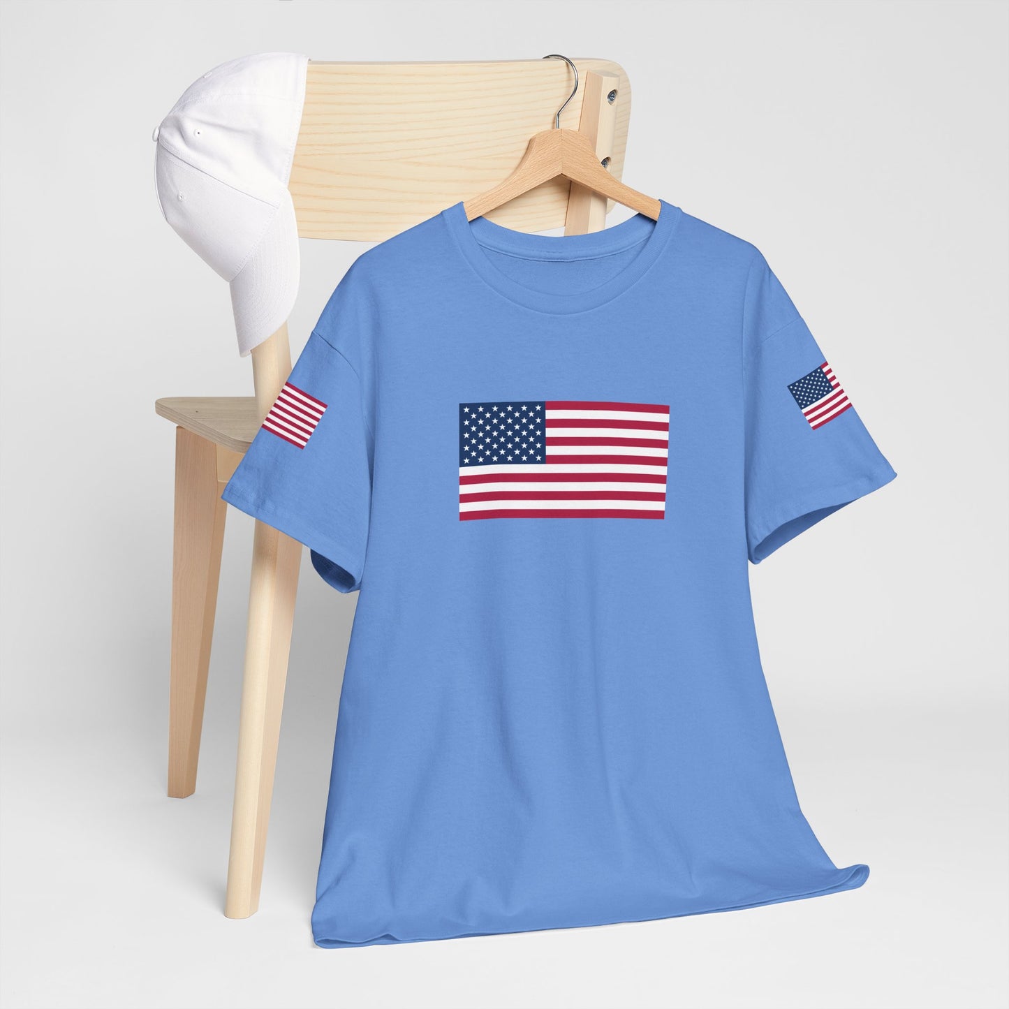Princess Grace Patriotic Unisex Heavy Cotton Tee with USA Flag Design