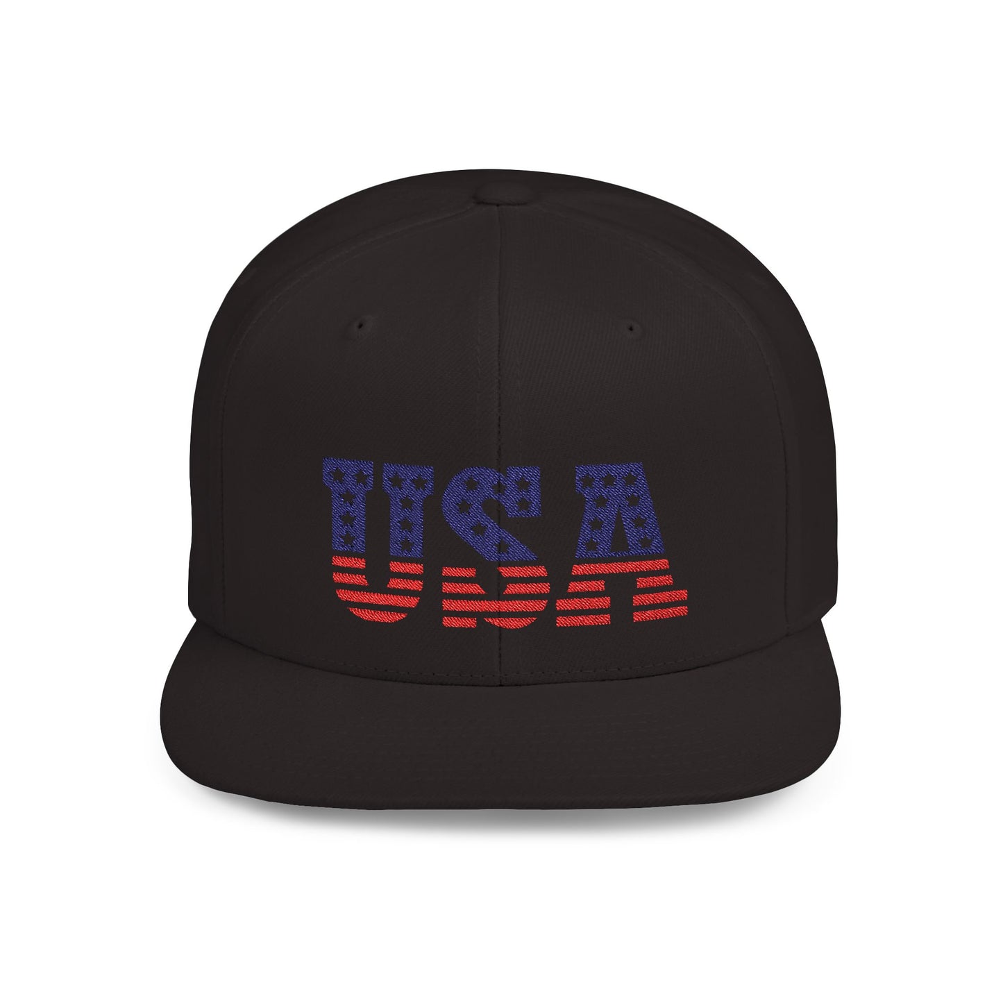 Princess Grace USA Flag Flat Bill Snapback Cap Patriotic Adjustable Hat for Summer Celebrations
