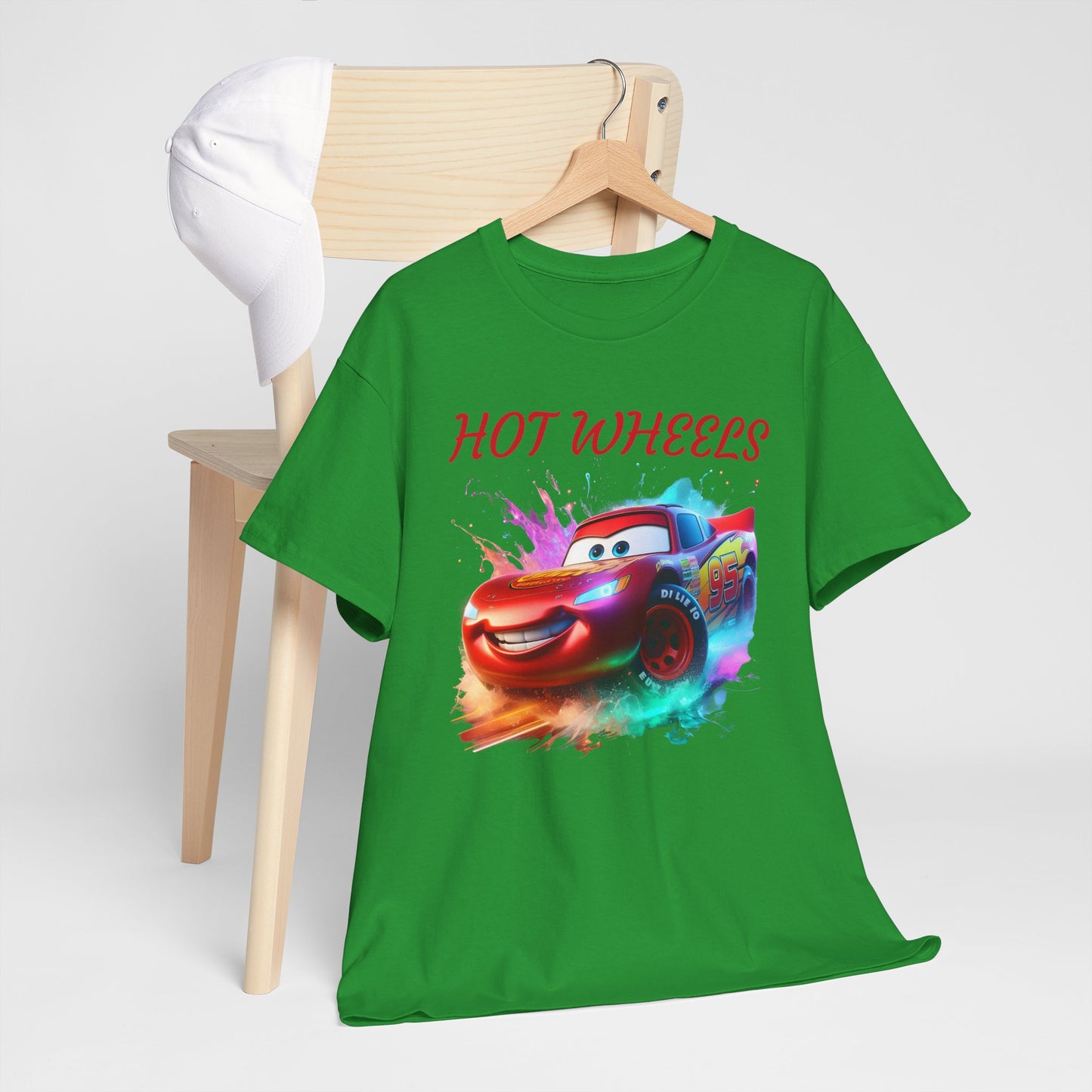 Princess Grace Hot Wheels Unisex Heavy Cotton Tee Fun Car Graphic T-Shirt for Kids and Adults