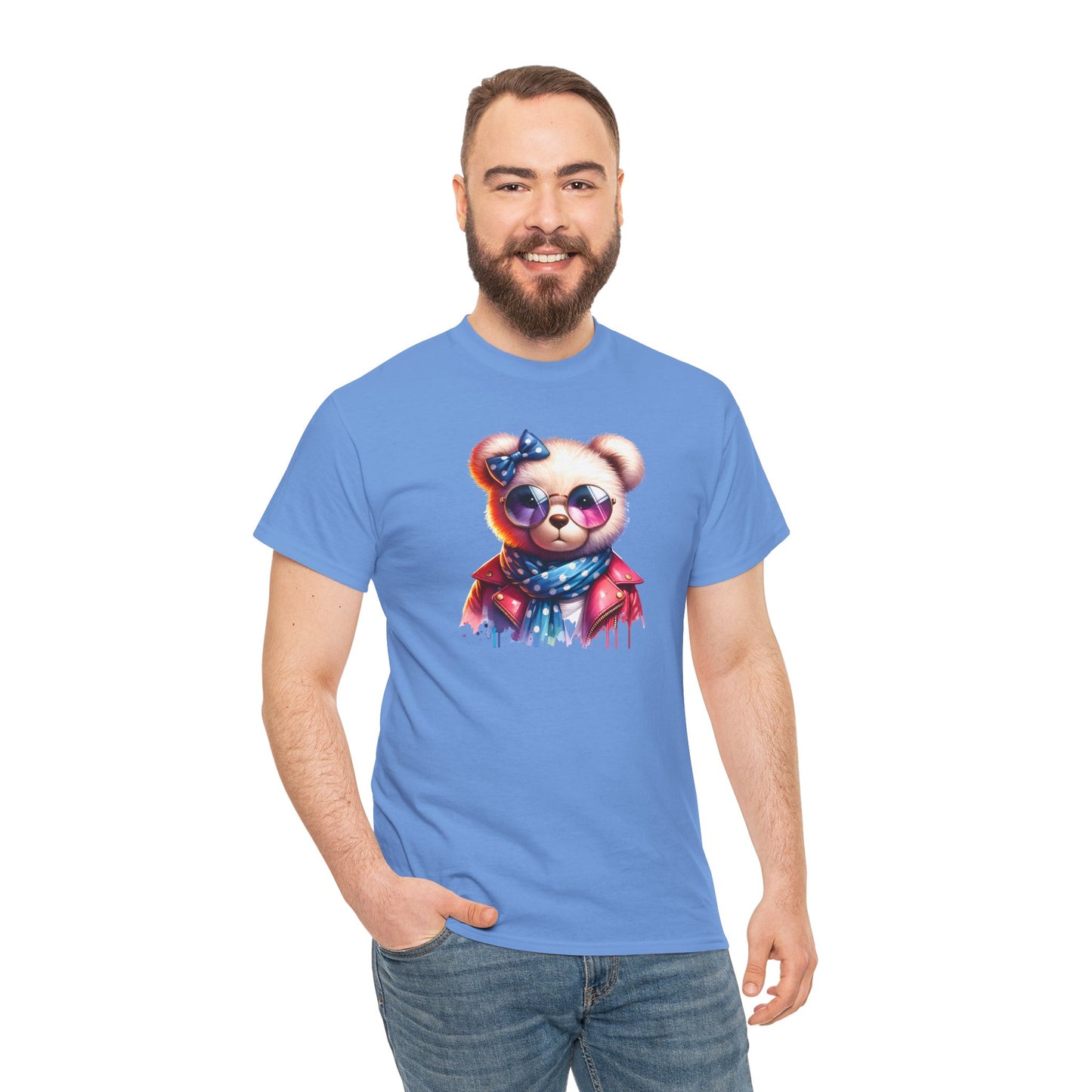 Princess Grace Cool Bear Graphic Unisex Heavy Cotton Tee Stylish & Fun for All