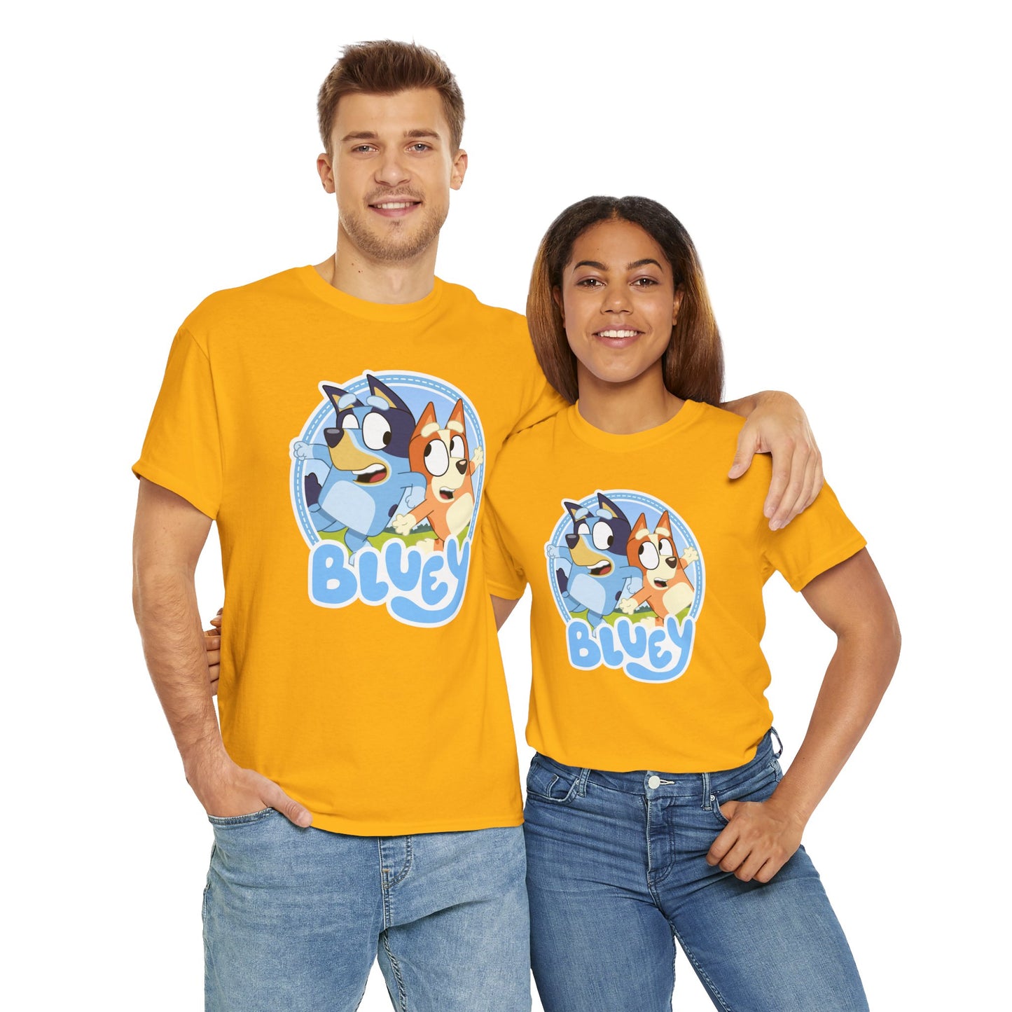 Princess Grace Bluey Fun Unisex Heavy Cotton Tee Perfect Gift for Kids and Cartoon Lovers