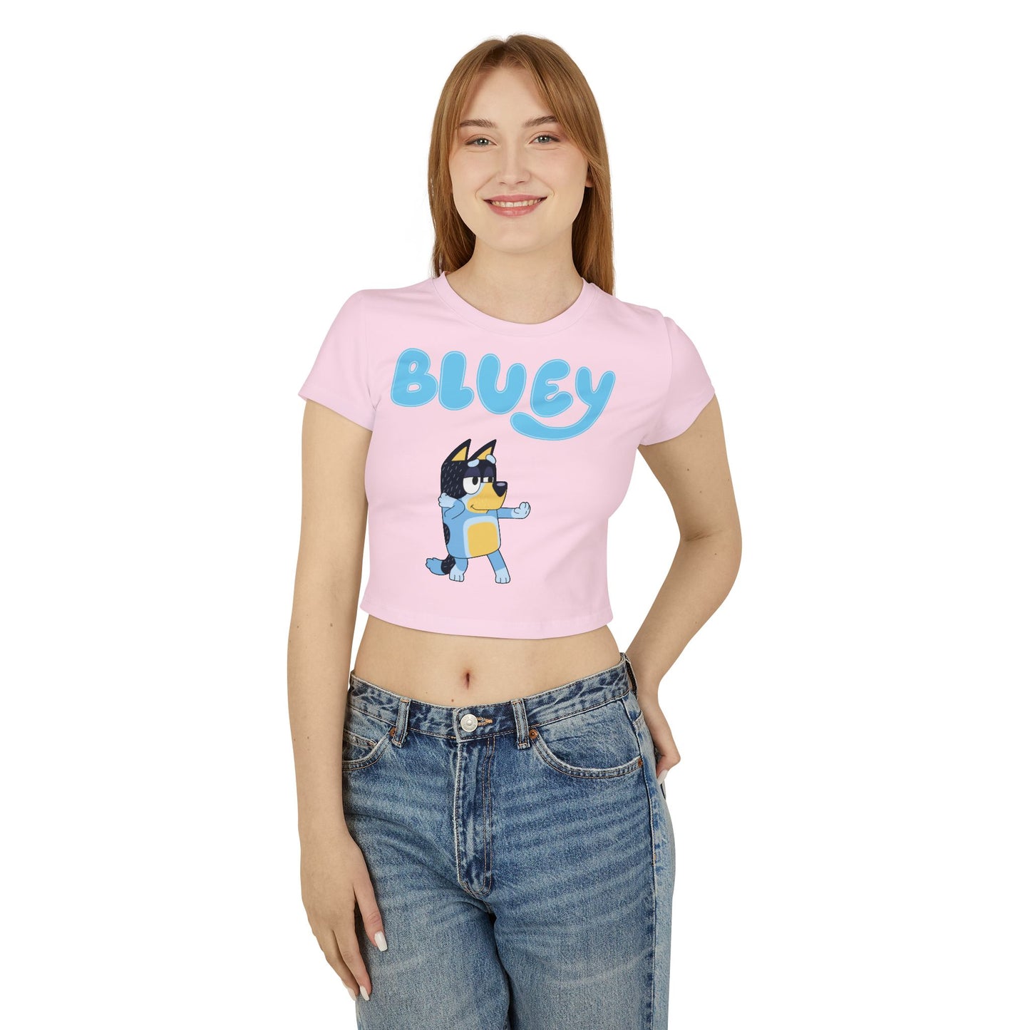 Princess Grace Bluey Women's Baby Tee Cute Cartoon Graphic