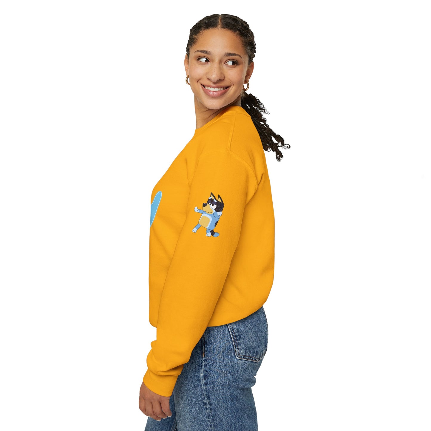 Princess Grace Bluey Unisex Crewneck Sweatshirt Cozy Cartoon Apparel for Kids and Adults
