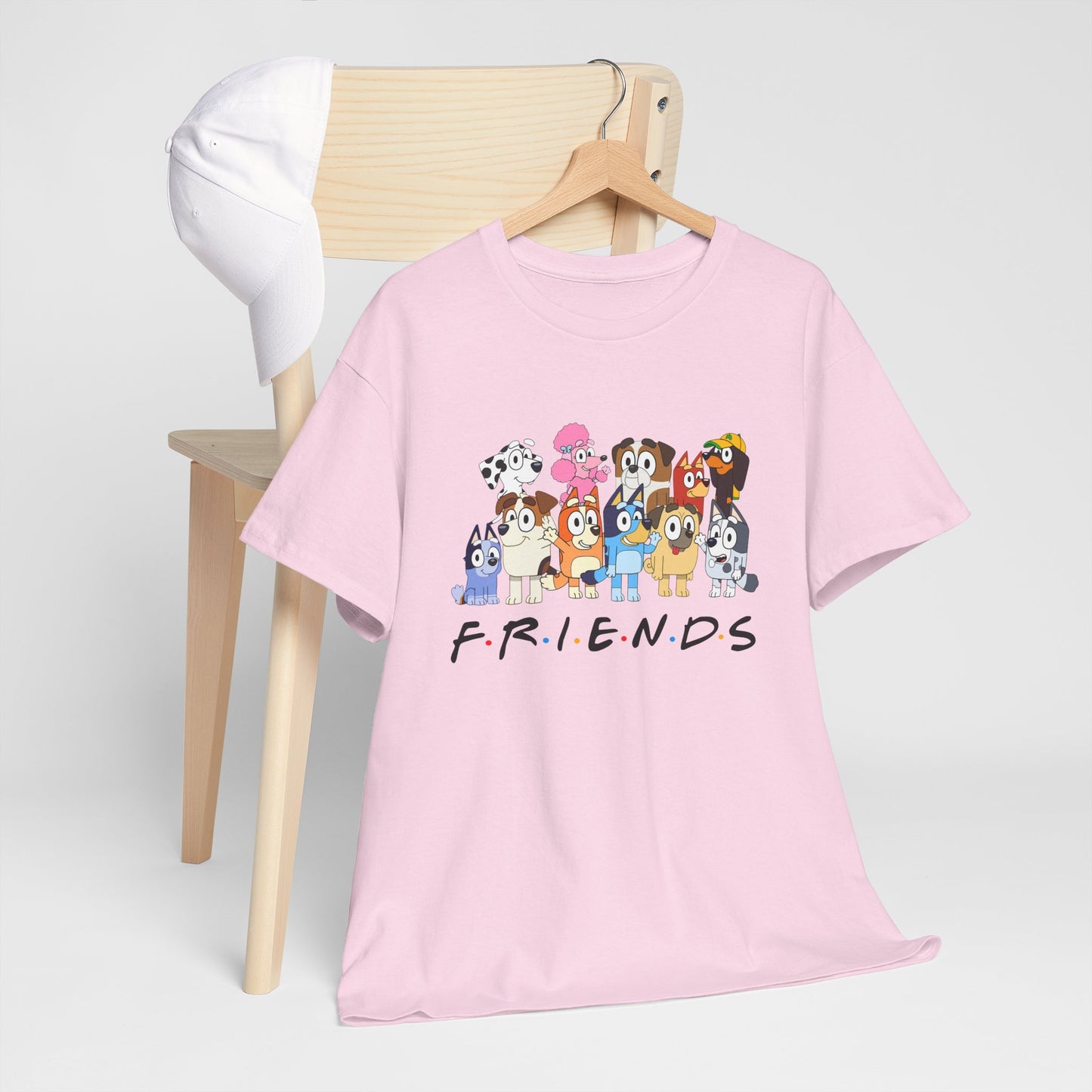 Princess Grace Bluey Friends Cartoon Unisex Heavy Cotton Tee Fun & Playful Design