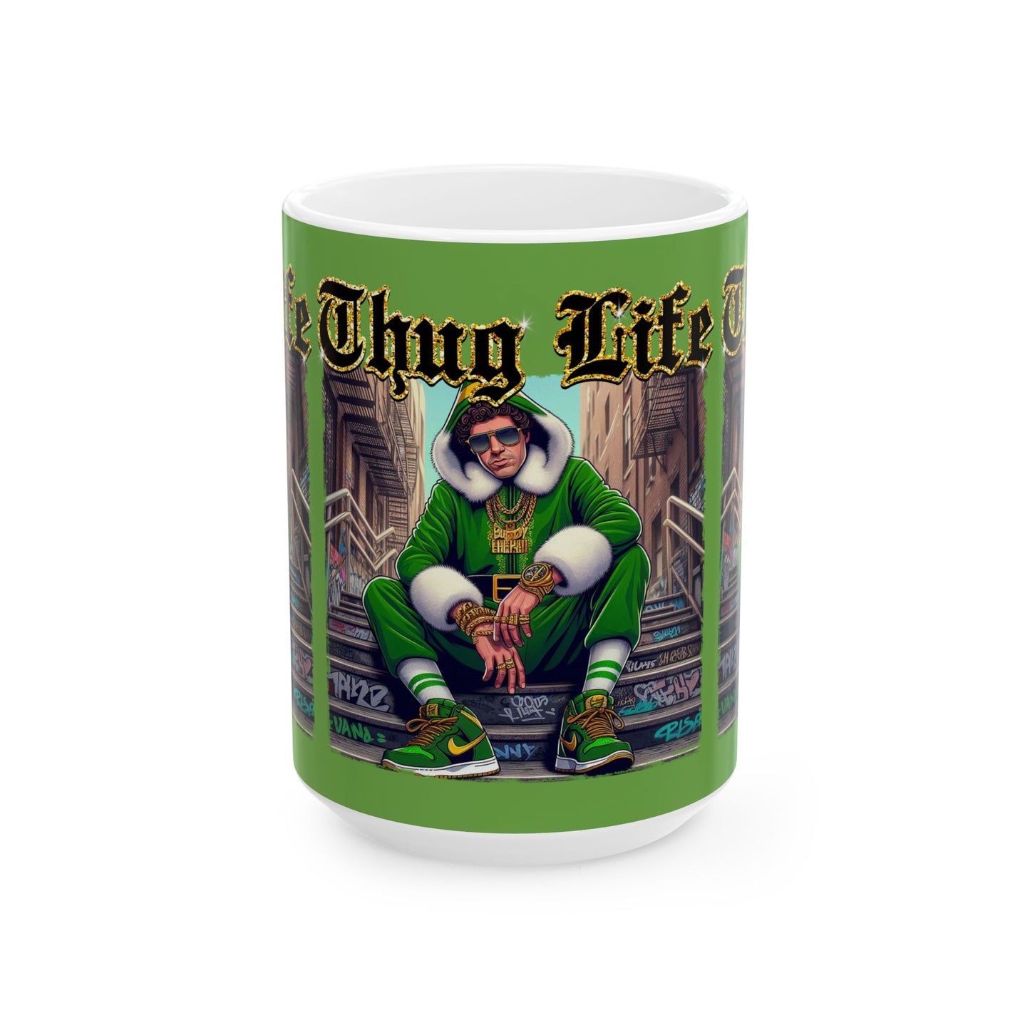 Princess Grace Thug Life Ceramic Mug 11oz 15oz Perfect for Urban Culture Enthusiasts