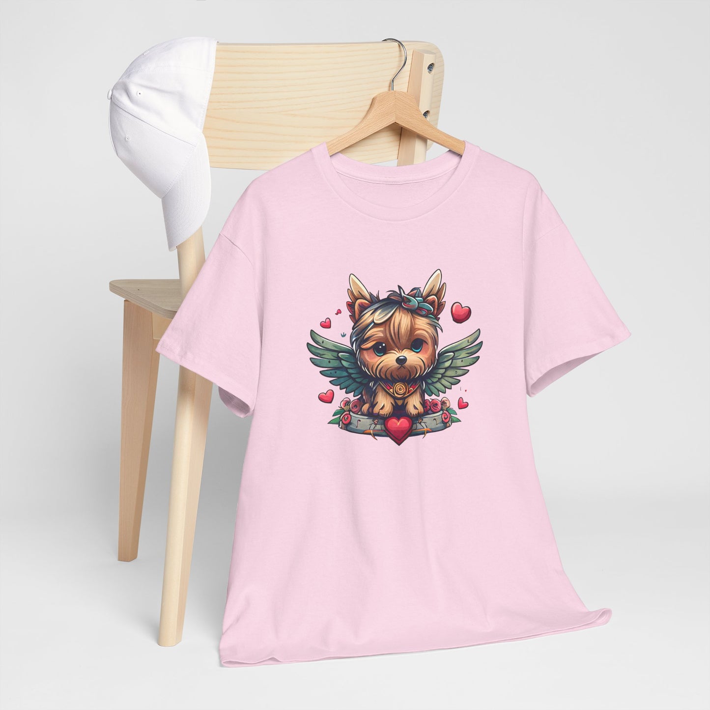 Princess Grace Loveable Yorkie Graphic Tee Cute Dog Design T-Shirt for Pet Lovers