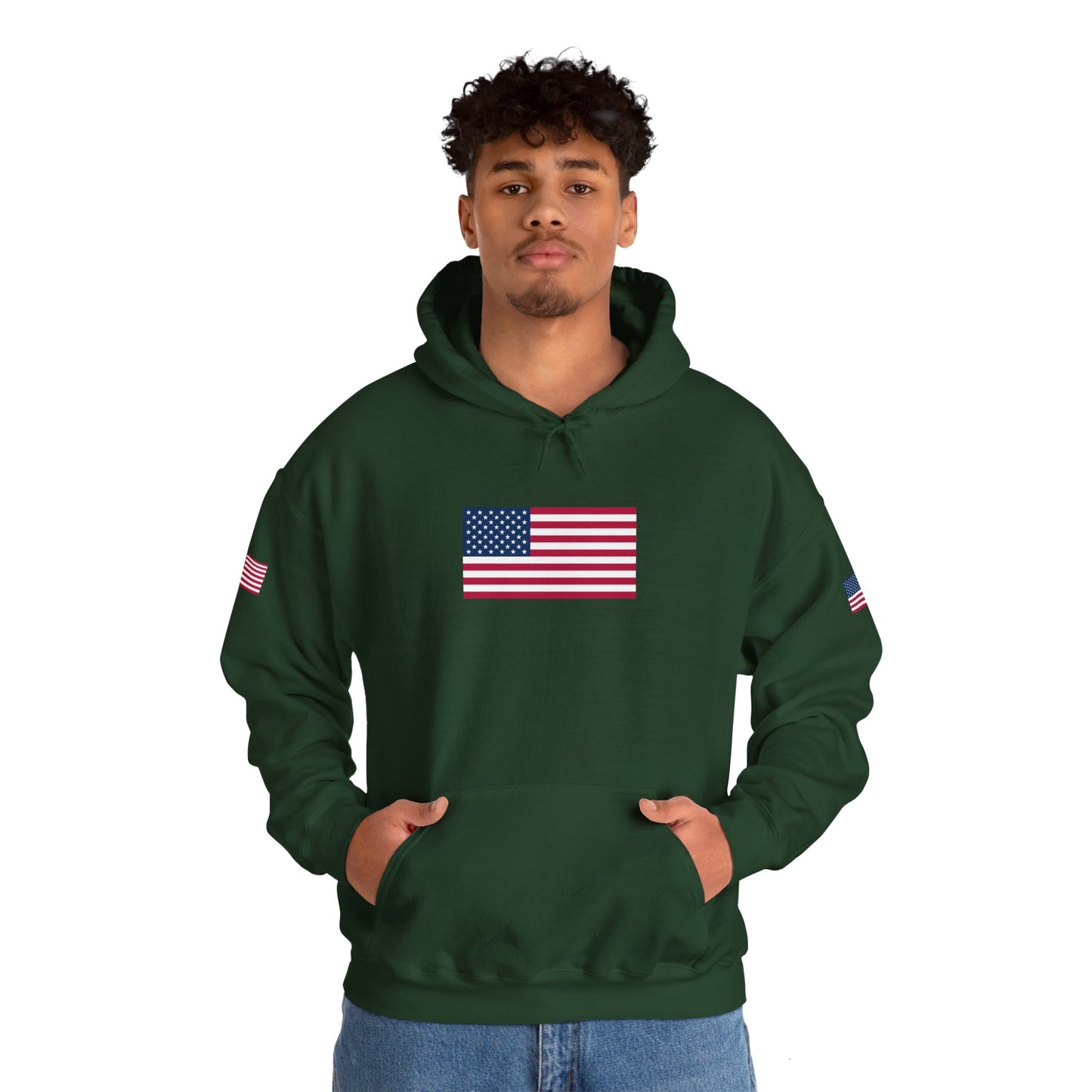 Princess Grace Patriotic American Flag Hoodie Unisex Heavy Blend Sweatshirt