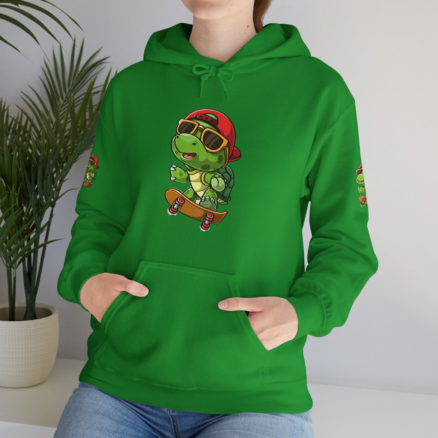 Princess Grace Cool Skateboarding Turtle Unisex Hoodie Fun and Stylish