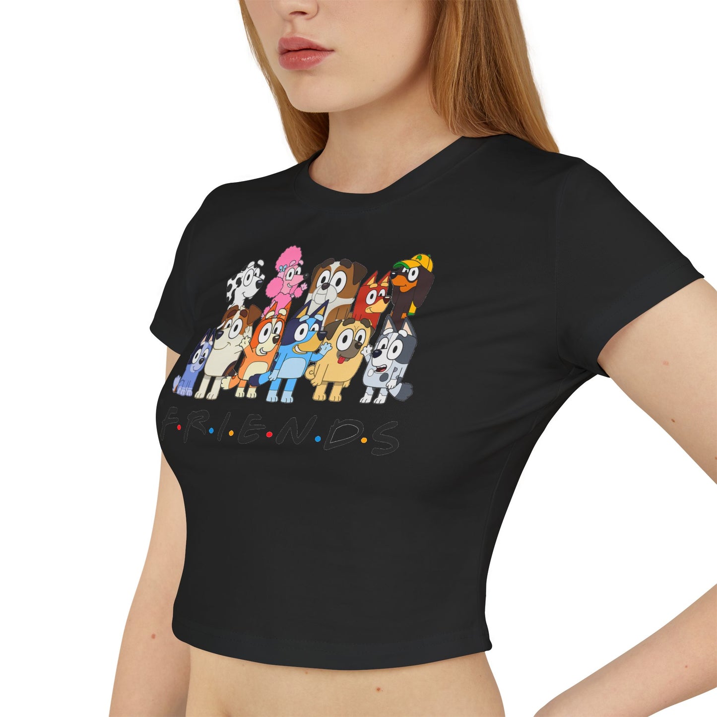 Princess Grace Cute Bluey Friends Women's Baby Tee Perfect for Kids & Cartoon Lovers