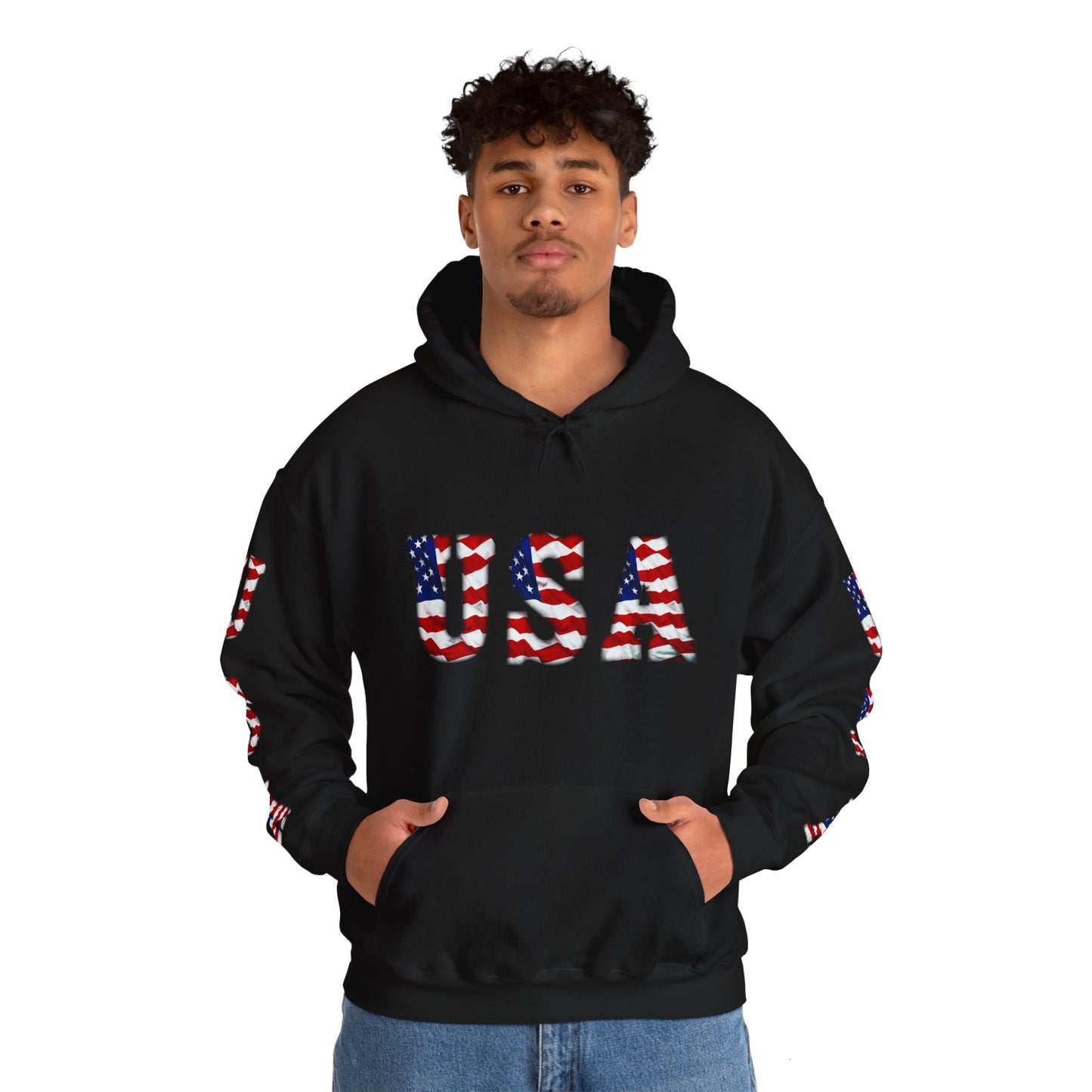 Princess Grace Patriotic USA Unisex Hooded Sweatshirt Heavy Blend for Comfort