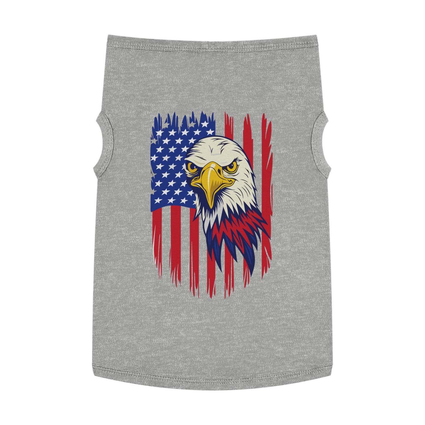 Princess Grace Patriotic Pet Tank Top Eagle American Flag Design for Dogs