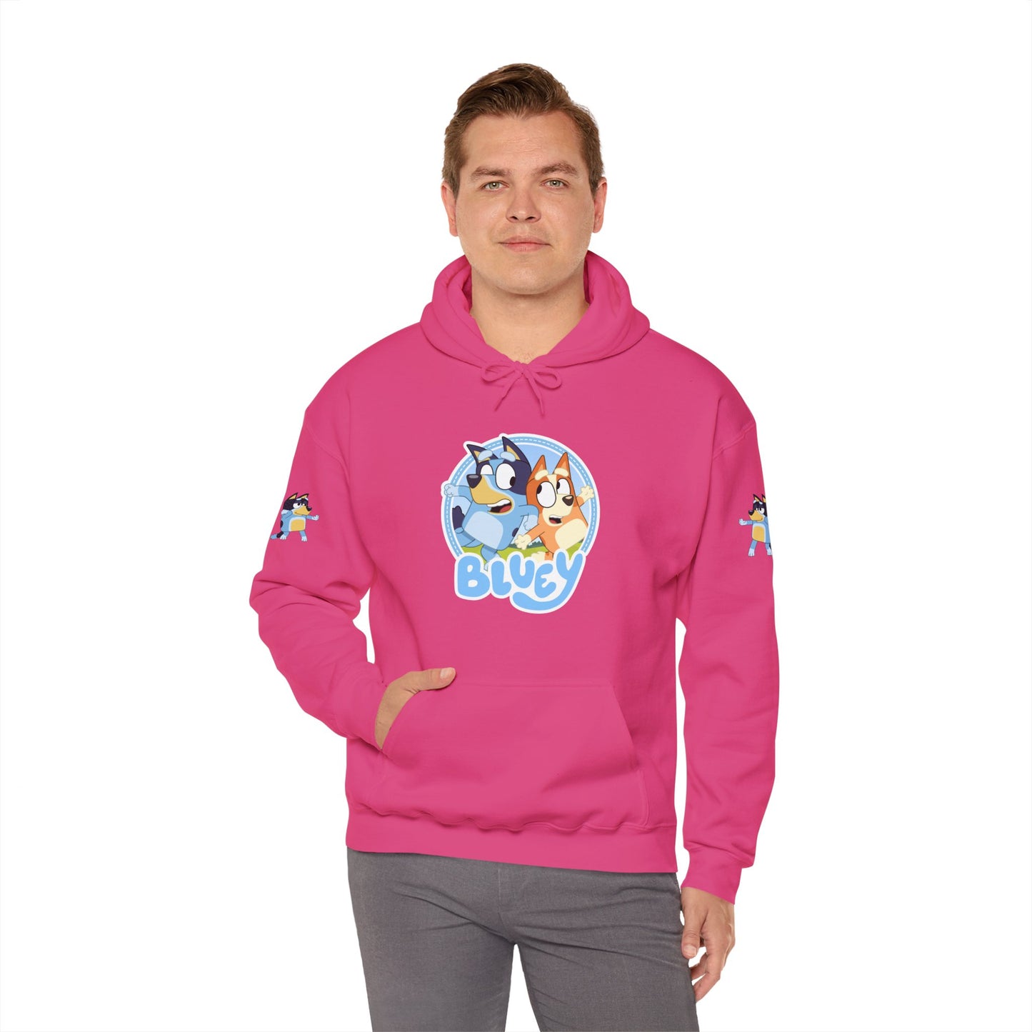 Princess Grace Bluey Unisex Heavy Blend Hoodie Cozy Cartoon Sweatshirt for Kids & Adults
