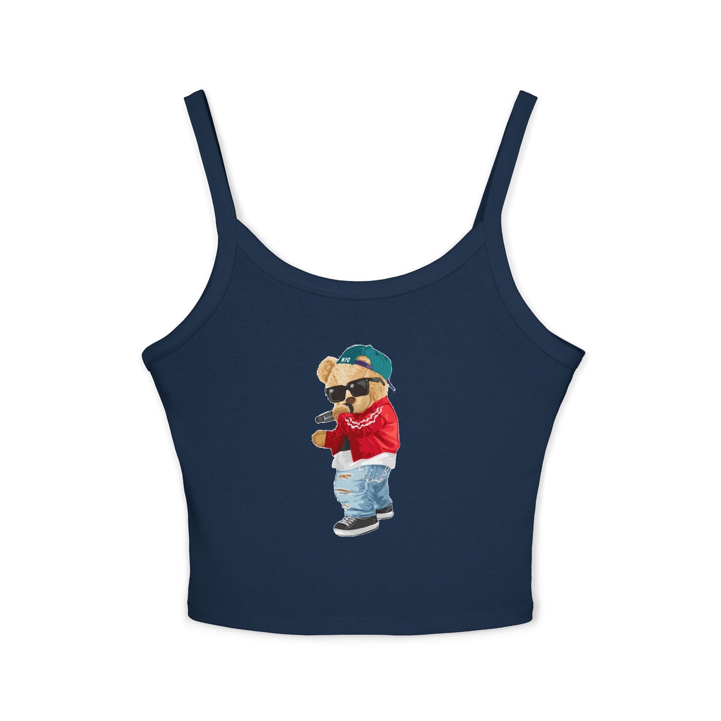 Princess Grace Cute Graphic Women's Spaghetti Strap Tank Top Trendy Bear Design