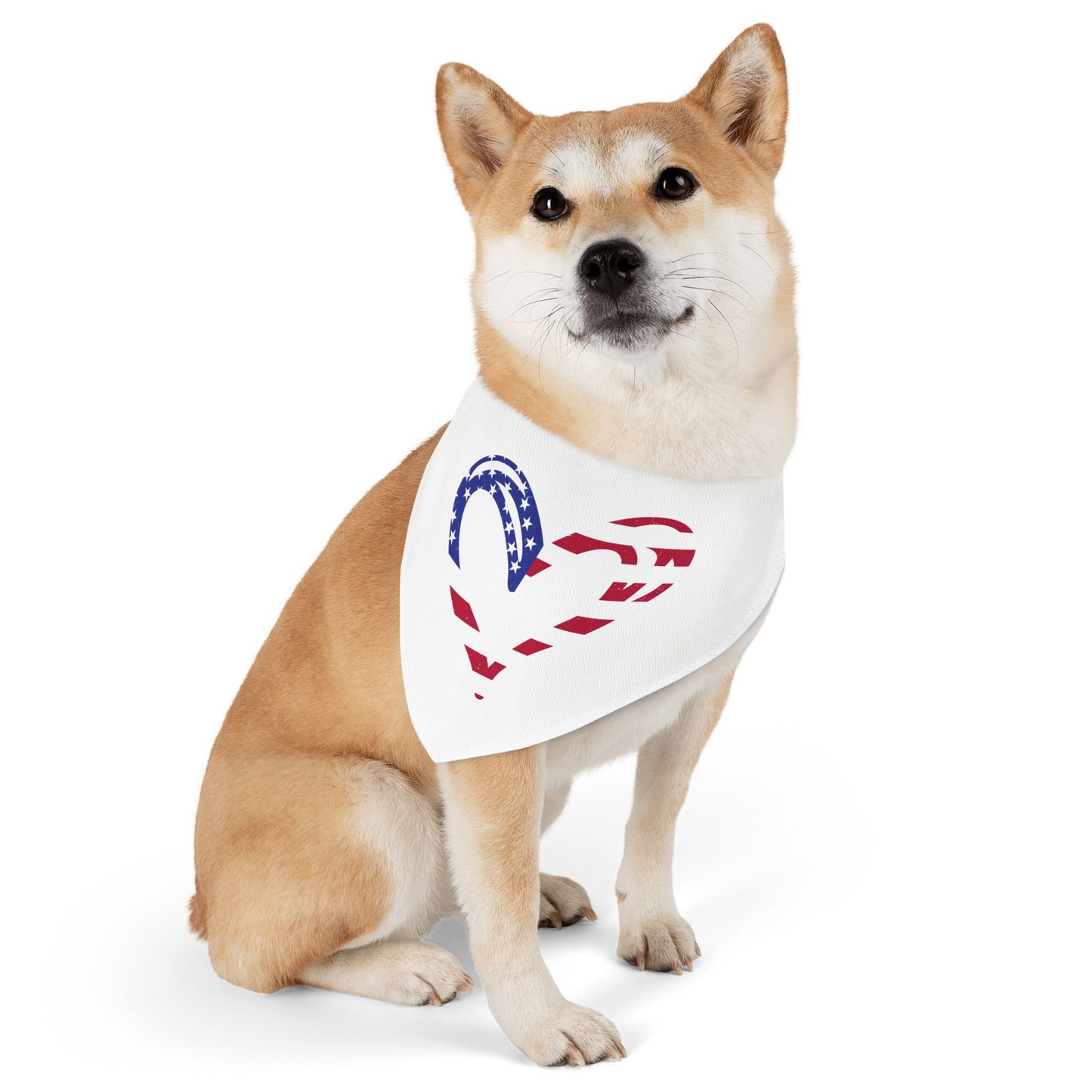 Princess Grace Patriotic Pet Bandana Collar Heart Design for Dogs