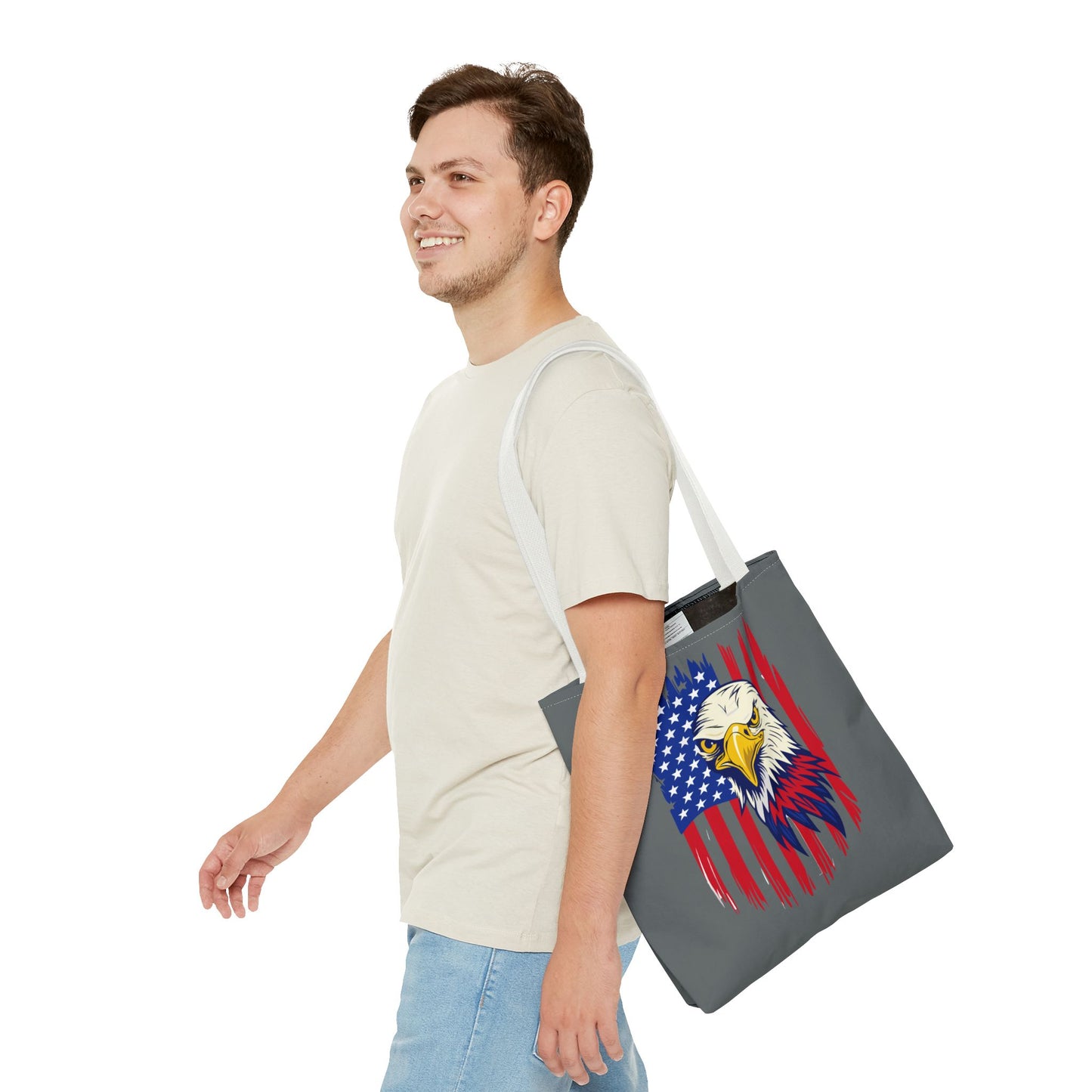 Princess Grace Patriotic Eagle Tote Bag American Flag Design
