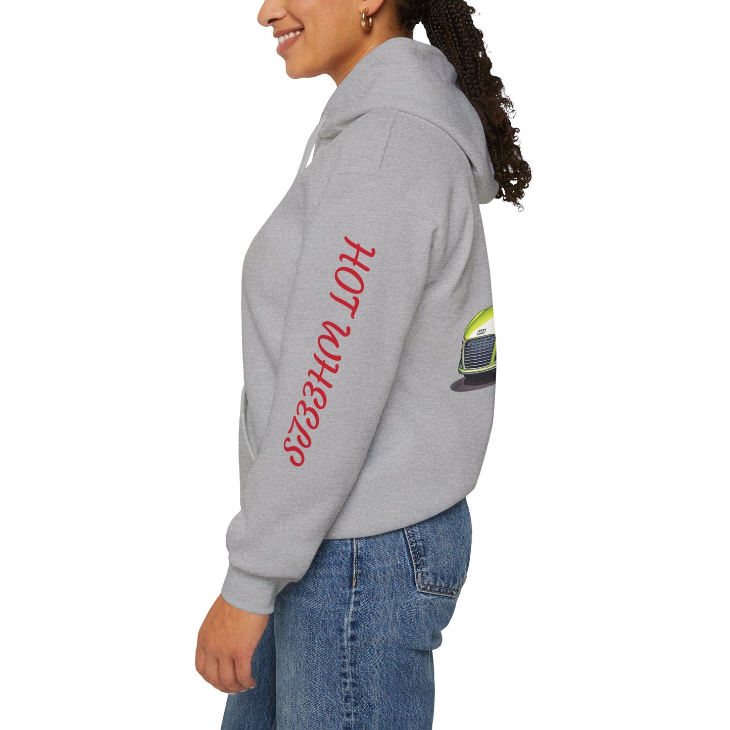 Princess Grace Hot Wheels Unisex Hooded Sweatshirt Cool Car Design for Auto Enthusiasts