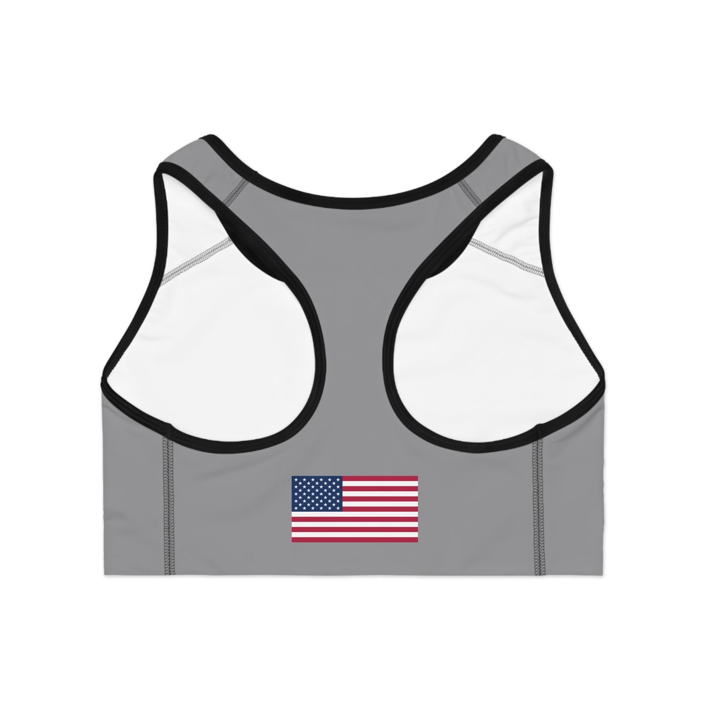 Princess Grace Patriotic Sports Bra USA Flag Design for Active Lifestyle