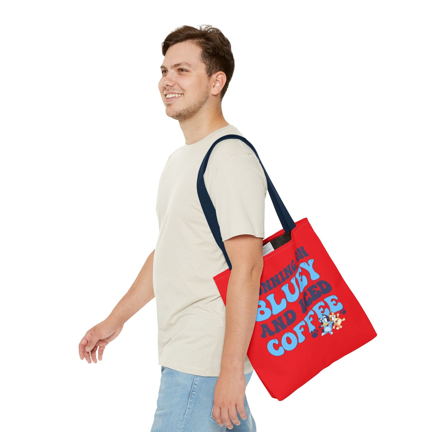 Princess Grace Running on Bluey and Iced Coffee Tote Bag Fun & Functional Carryall