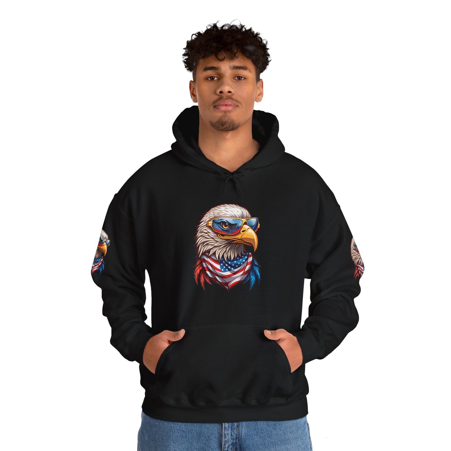 Princess Grace Patriotic American Eagle Hoodie Unisex Heavy Blend Sweatshirt