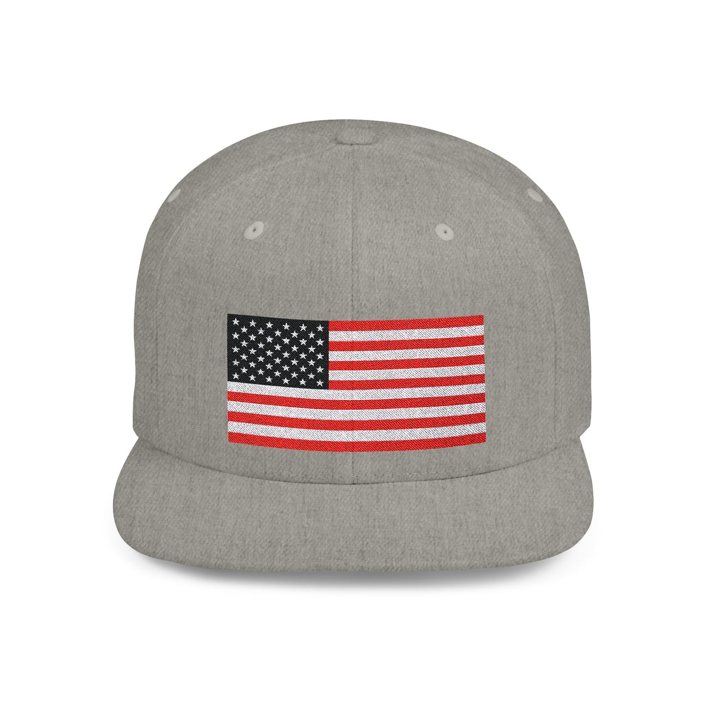Princess Grace Patriotic Flat Bill Snapback Hat American Flag Design