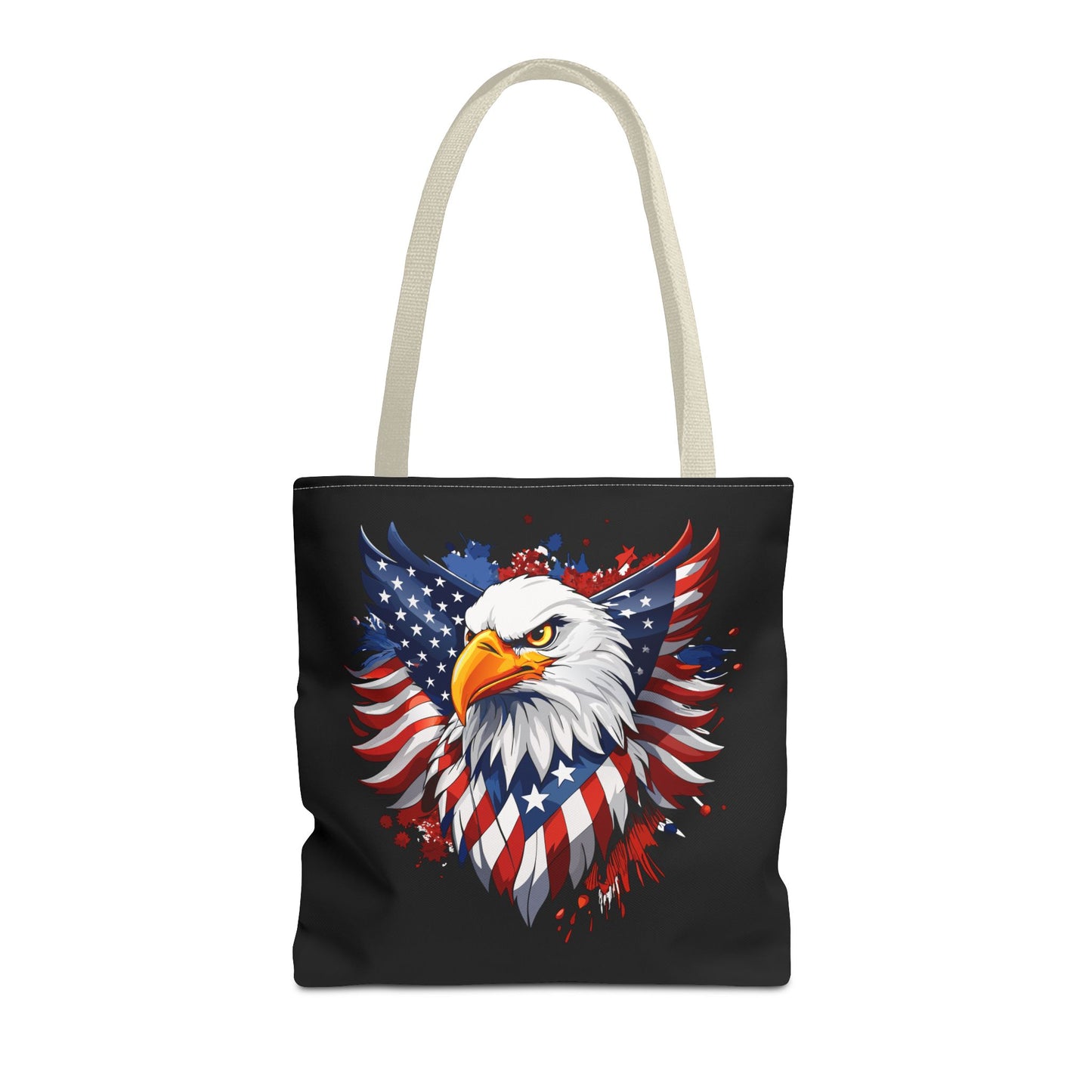 Princess Grace Patriotic Eagle Tote Bag American Flag Design for Fourth of July & Everyday Use