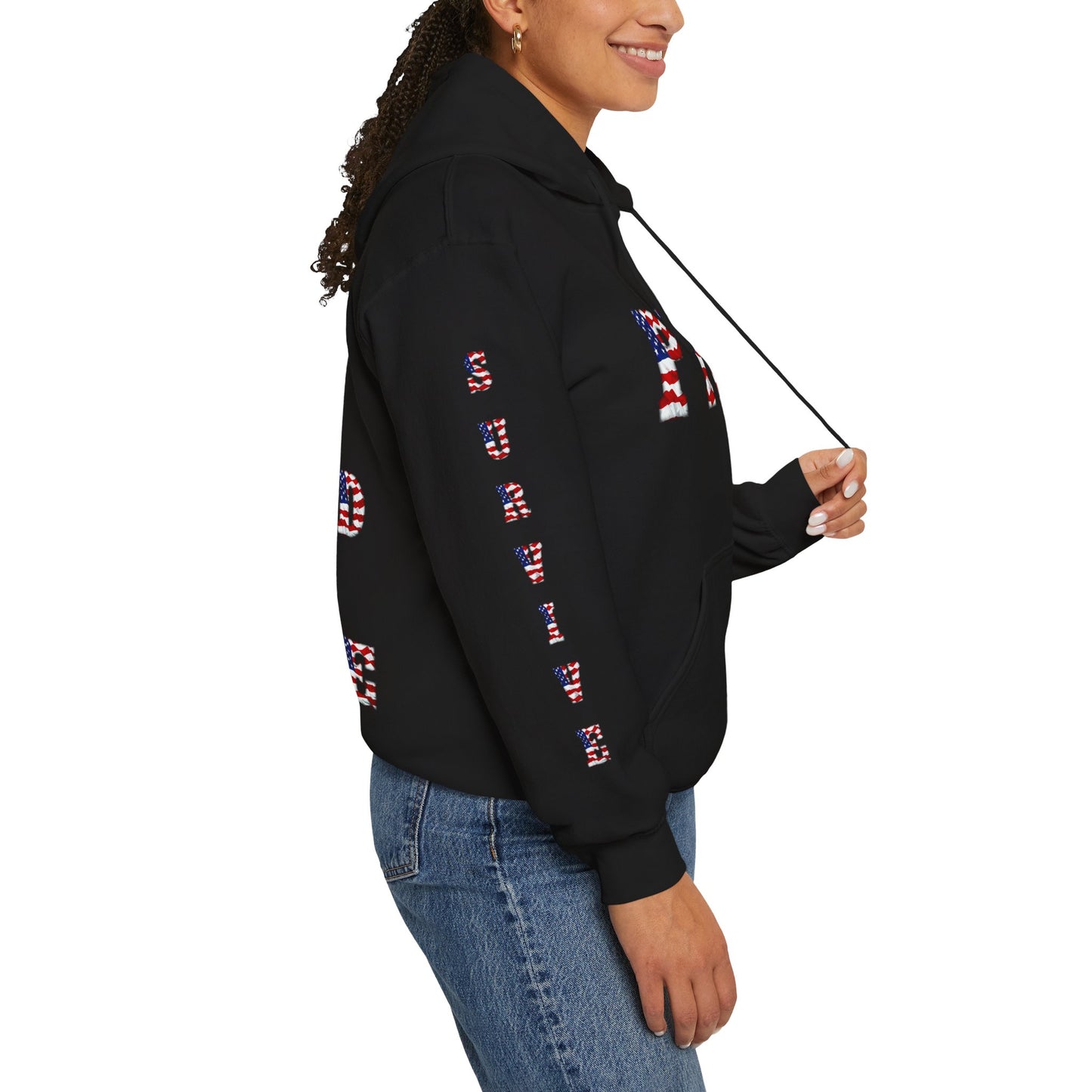 Princess Grace PTSD Awareness Unisex Heavy Blend Hoodie Support Survivors with American Flag Design