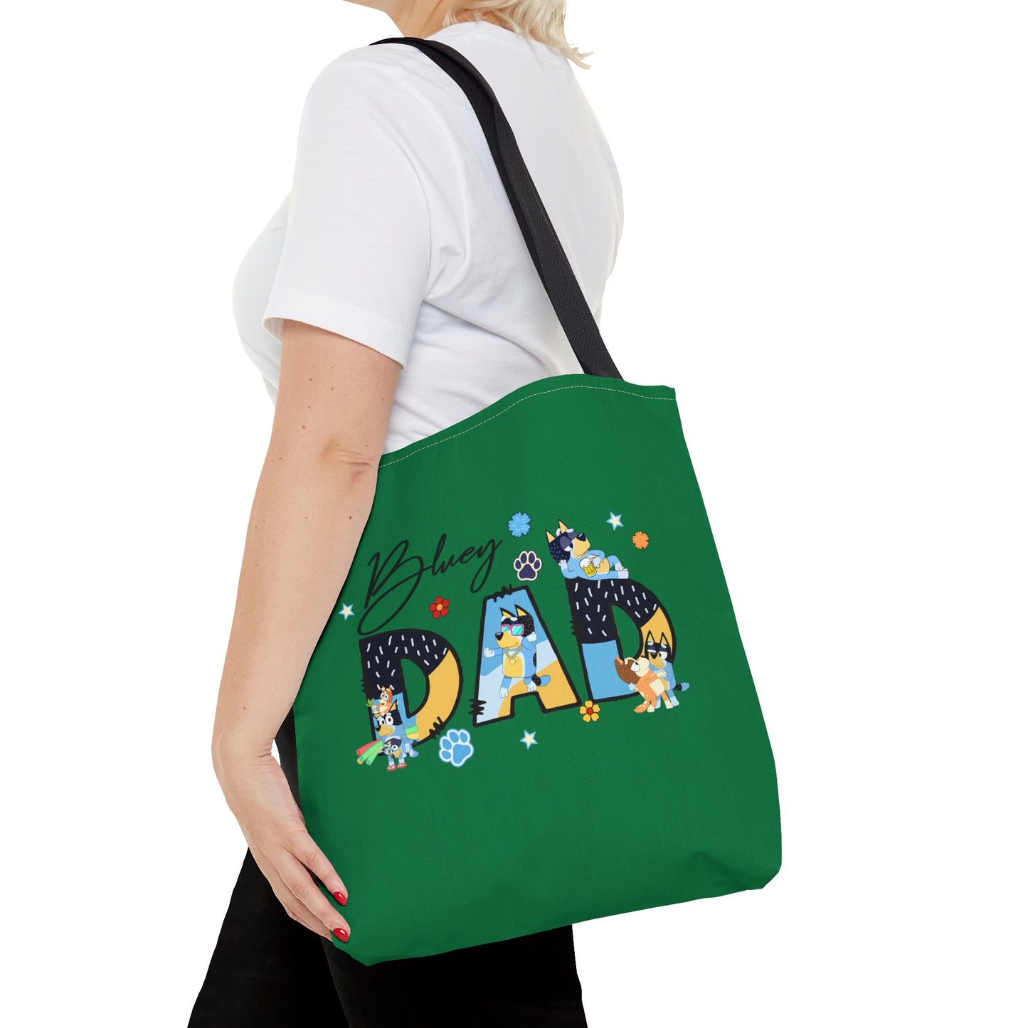 Princess Grace Bluey Dad Tote Bag Fun & Functional Gift for Dog Lovers