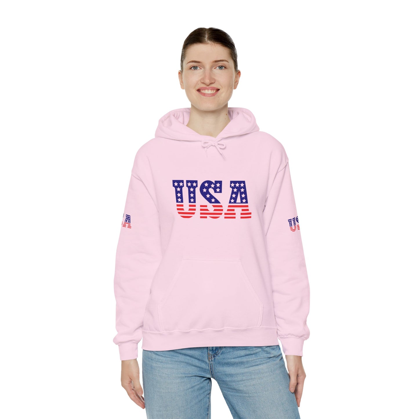 Princess Grace USA Proud Unisex Heavy Blend Hooded Sweatshirt Patriotic Eagle Design