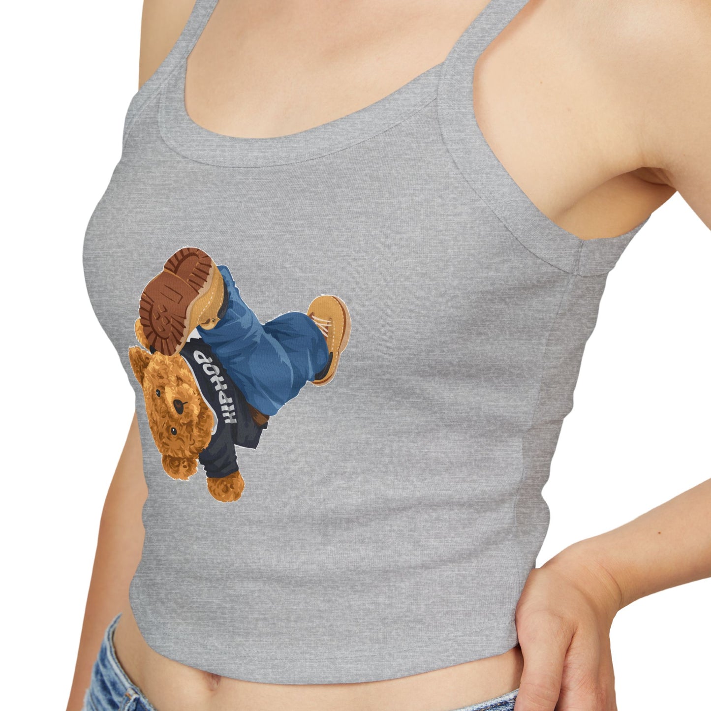 Princess Grace Cute Bear Graphic Women's Spaghetti Strap Tank Top
