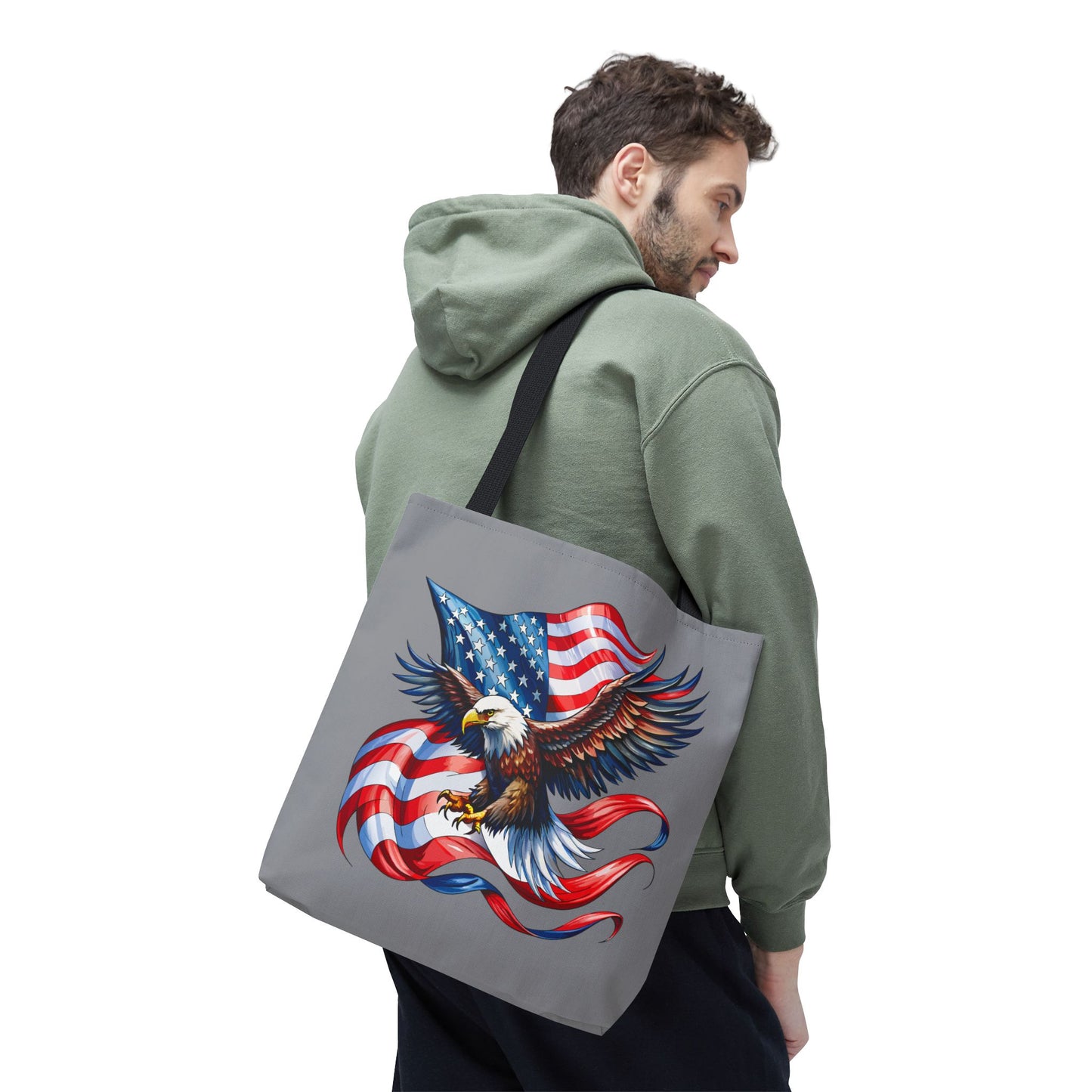 Princess Grace Patriotic Eagle Tote Bag Perfect for Fourth of July and Memorial Day