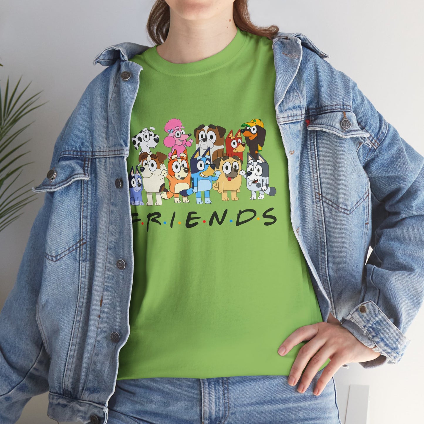 Princess Grace Bluey Friends Cartoon Unisex Heavy Cotton Tee Fun & Playful Design