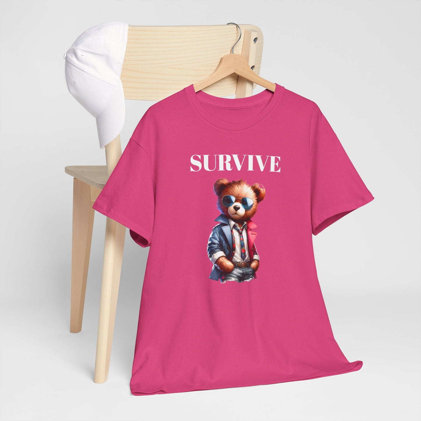 Princess Grace Survive Graphic Unisex Heavy Cotton Tee Cool Casual Wear for Animal Lovers