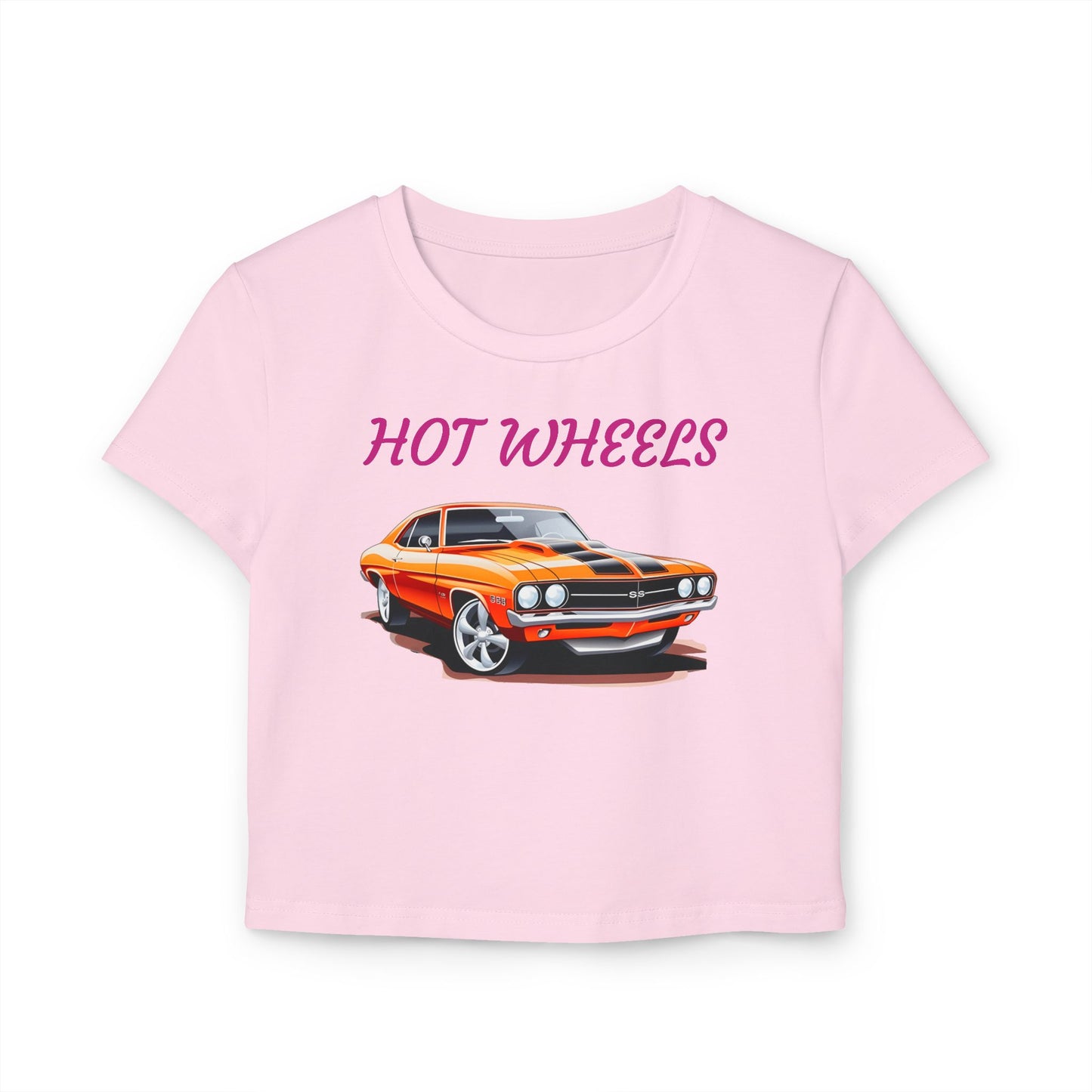 Princess Grace Vintage Hot Wheels Women's Baby Tee Retro Car Graphic Crop Top