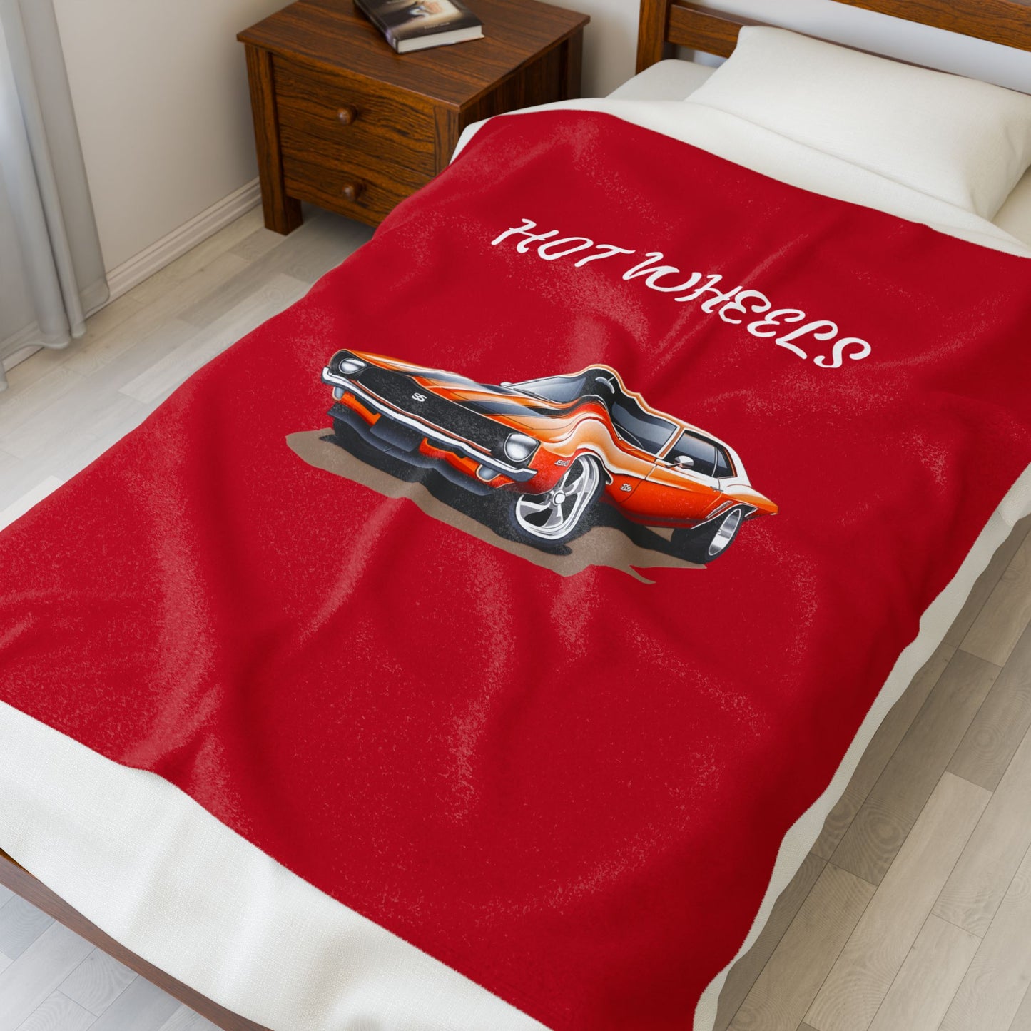 Princess Grace Hot Wheels Velveteen Plush Blanket Cozy Car Throw for Racing Fans