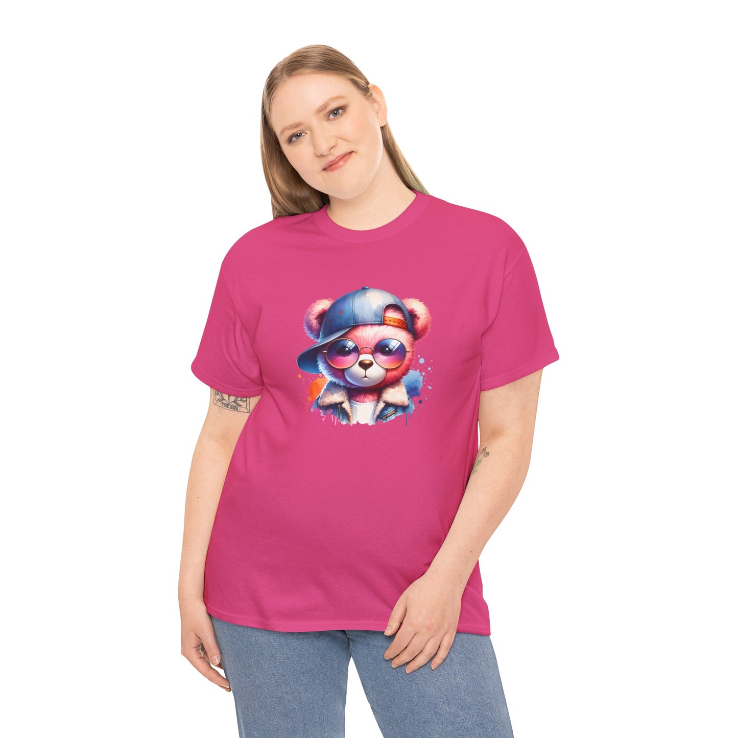 Princess Grace Cool Bear Graphic Unisex Heavy Cotton Tee Trendy Streetwear T-Shirt