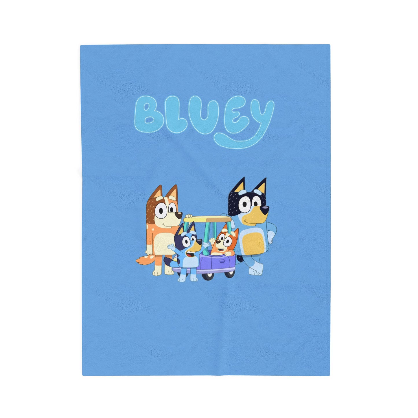 Princess Grace Bluey Velveteen Plush Blanket Cozy Kids Throw for Playtime and Nap Time