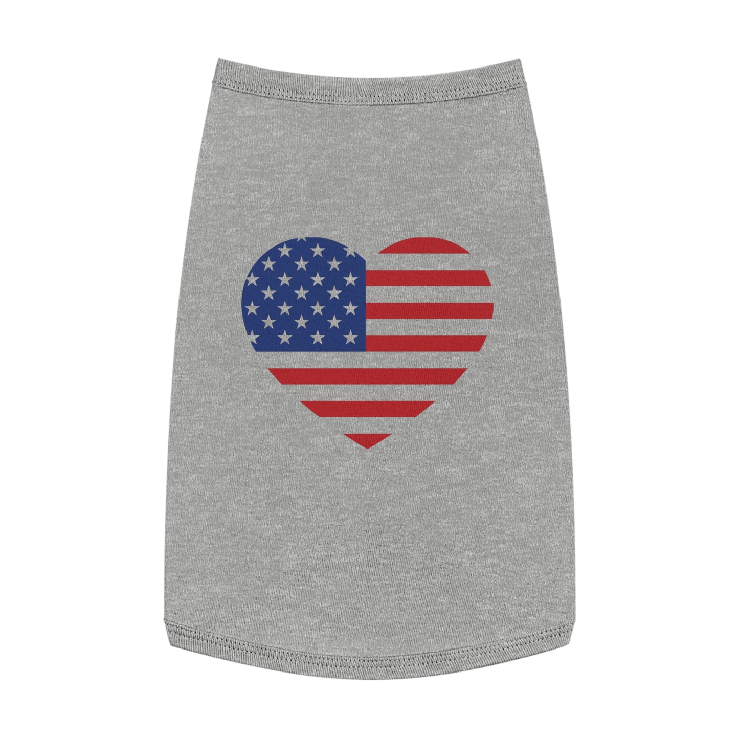 Princess Grace USA Flag Heart Pet Tank Top Patriotic Dog Apparel for Independence Day