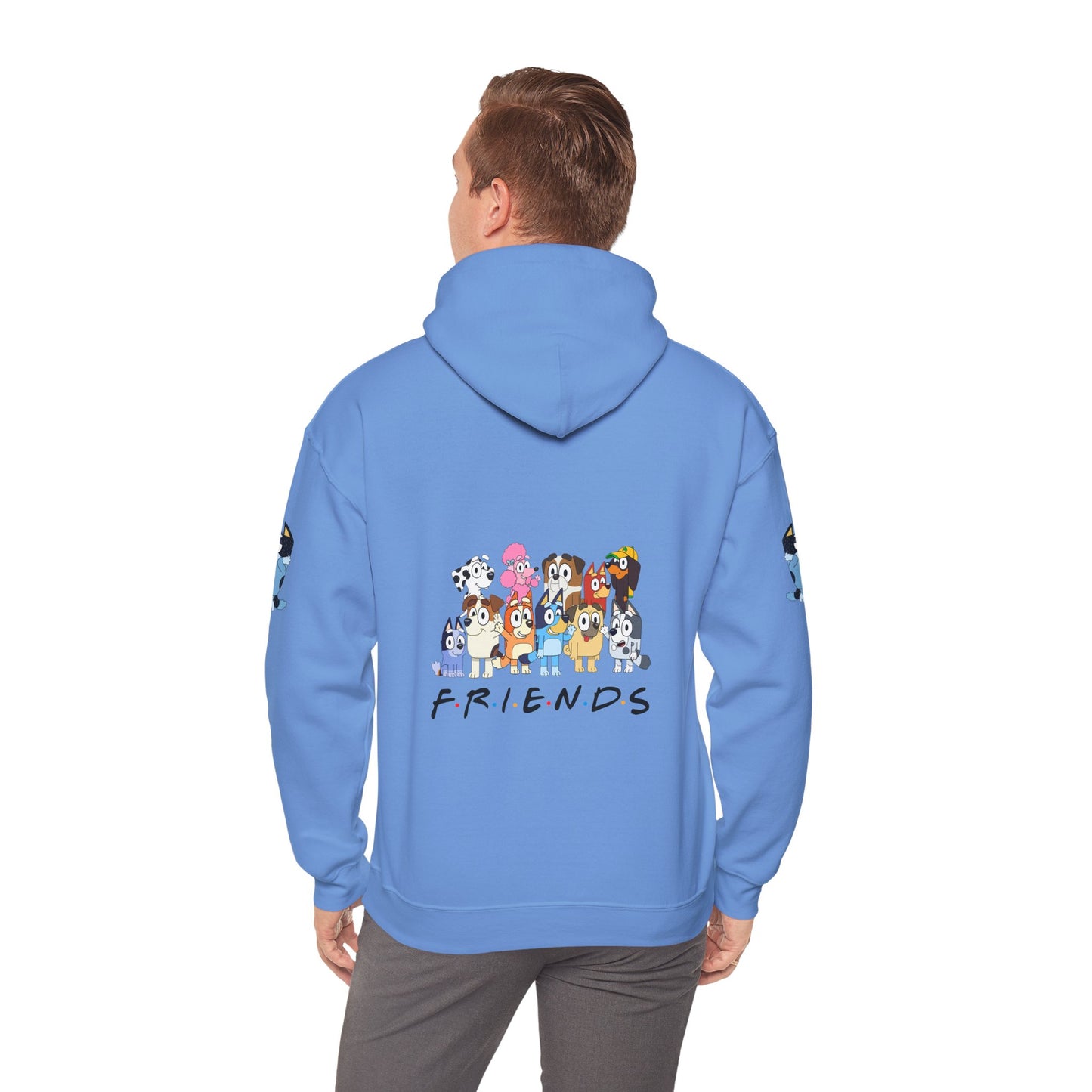 Princess Grace Bluey Unisex Heavy Blend Hooded Sweatshirt 'Friends' Cartoon Design