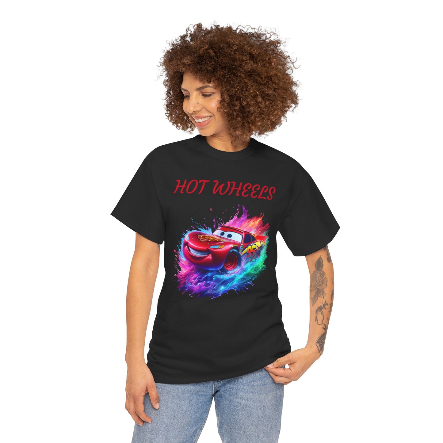 Princess Grace Hot Wheels Unisex Heavy Cotton Tee Vibrant Racing Graphic T-Shirt