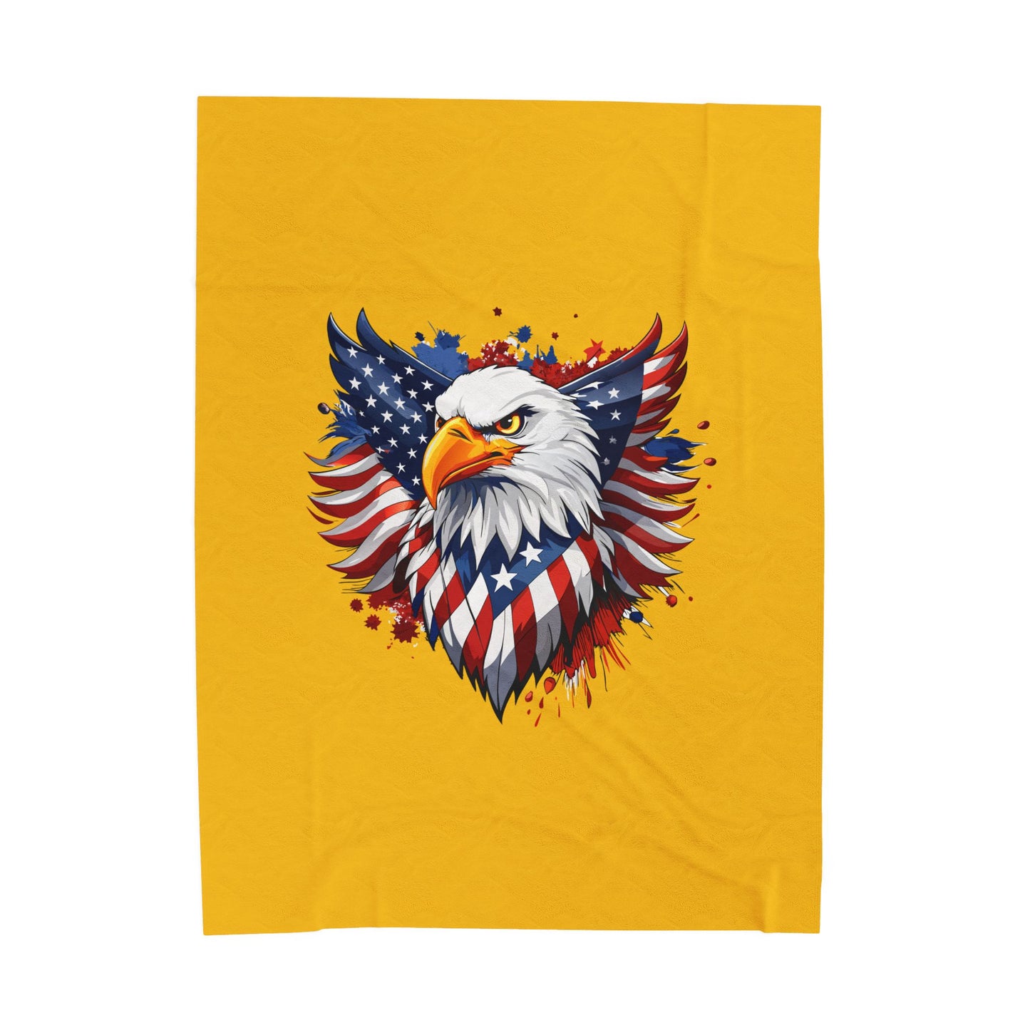 Princess Grace Patriotic Eagle Velveteen Plush Blanket Cozy and Bold Decor for Independence Day and All Year Round