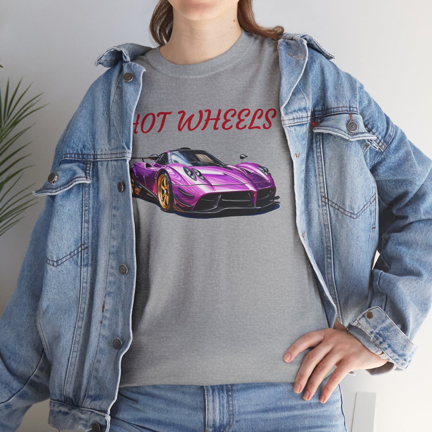 Princess Grace Hot Wheels Unisex Heavy Cotton Tee Retro Car Graphic T-Shirt for Auto Enthusiasts