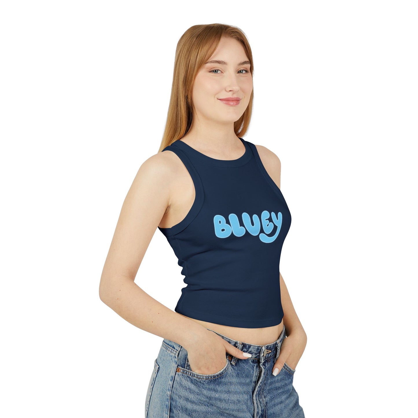 Princess Grace Cute Bluey Women's Micro Rib Racer Tank Top Summer Playwear