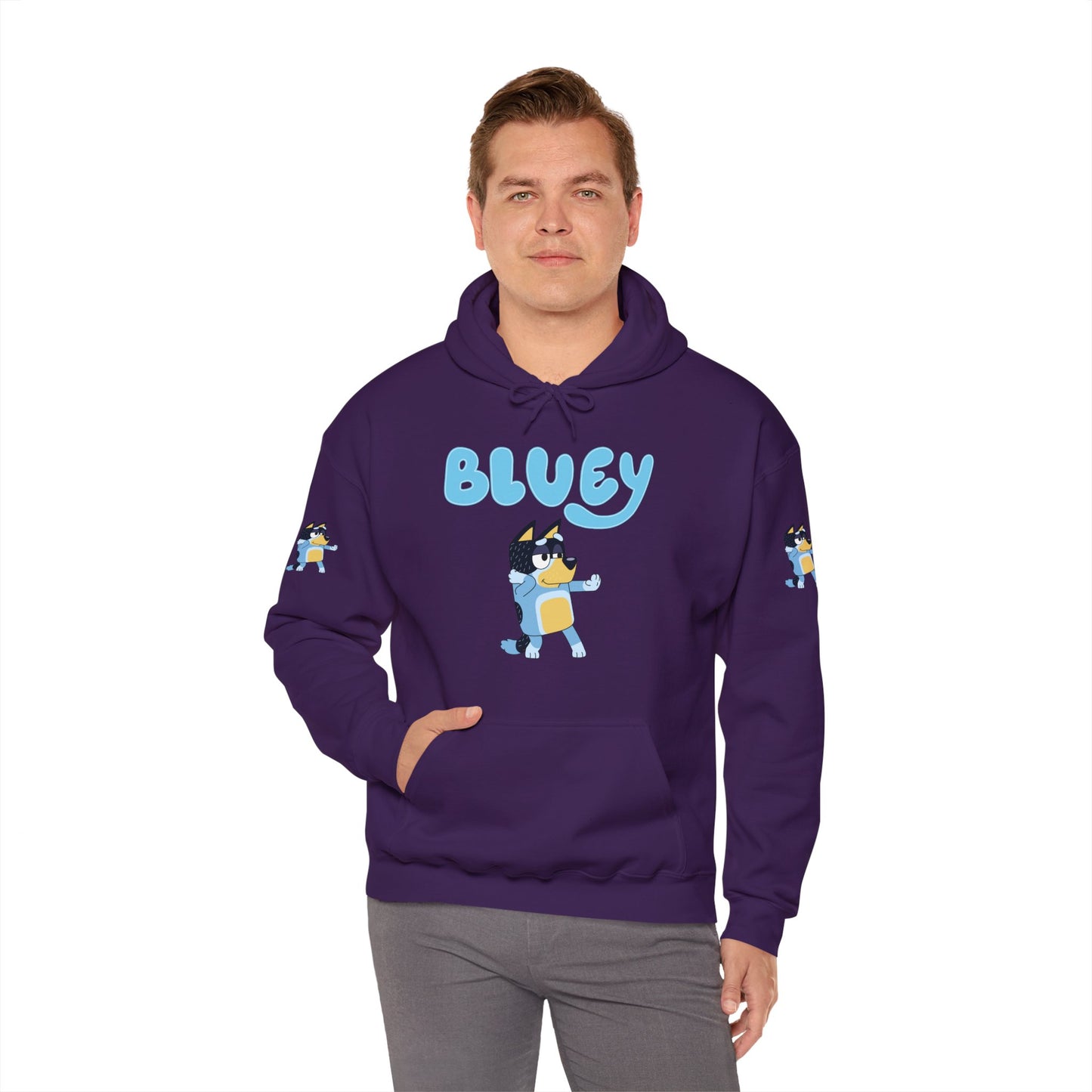 Princess Grace Cute Bluey Hoodie for Kids & Adults Unisex Heavy Blend Sweatshirt with Adorable Character Design