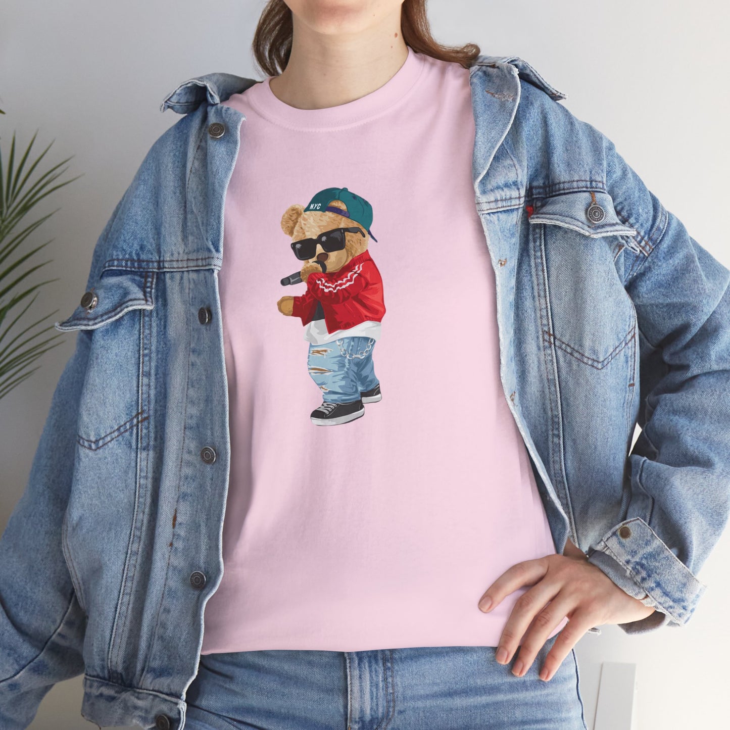 Princess Grace Cool Bear Graphic Unisex Heavy Cotton Tee Trendy Casual Wear