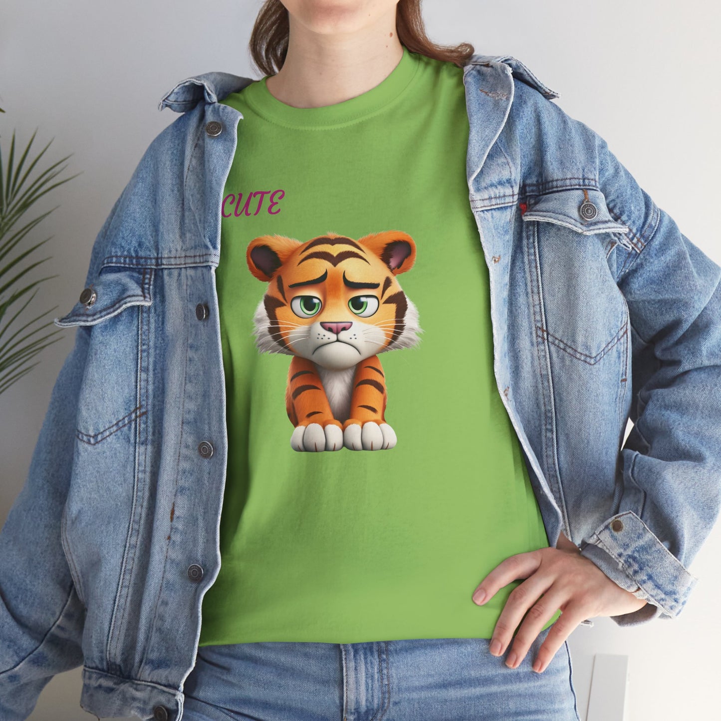 Princess Grace Cute Cartoon Tiger Unisex Heavy Cotton Tee