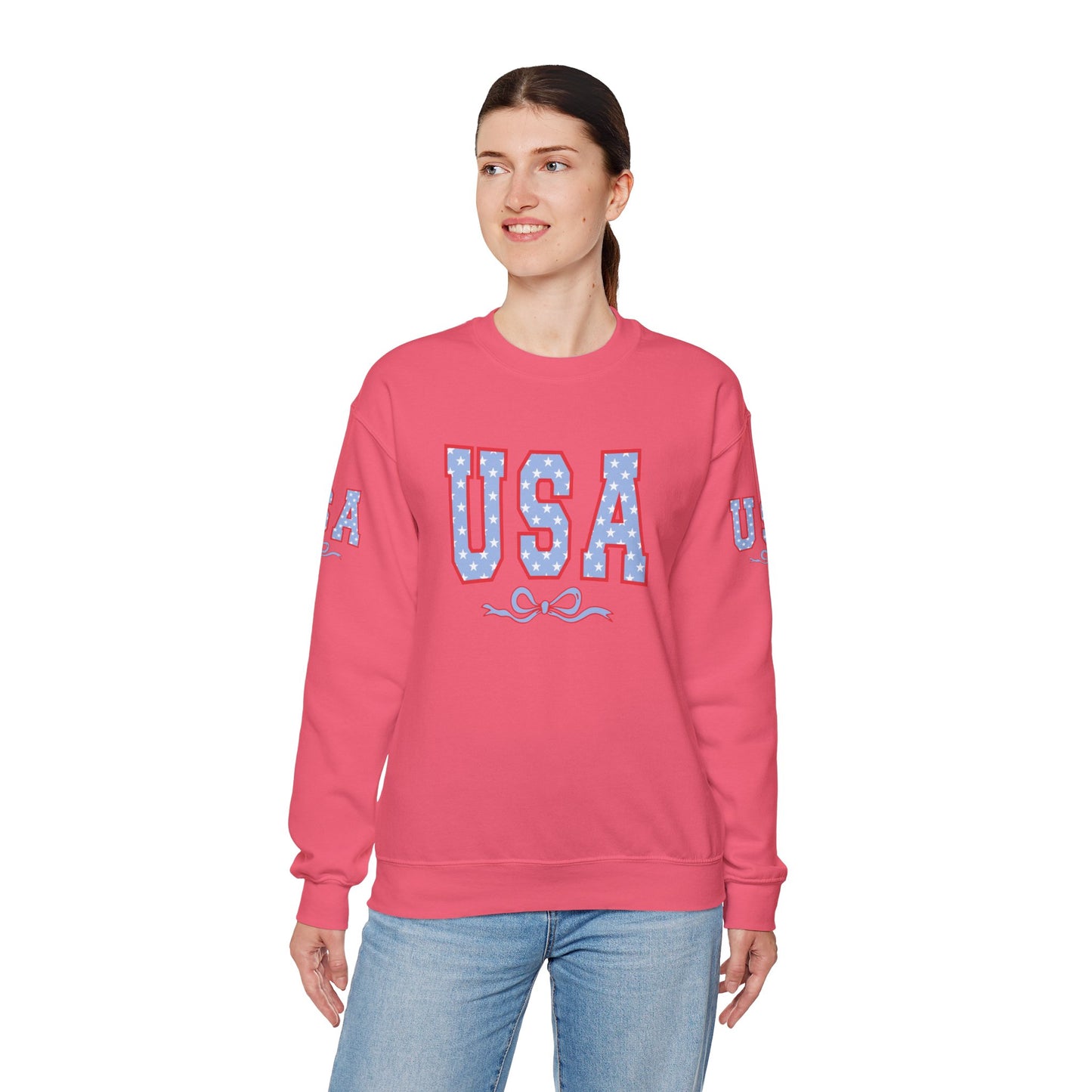 Princess Grace USA Patriotic Crewneck Sweatshirt for All Seasons